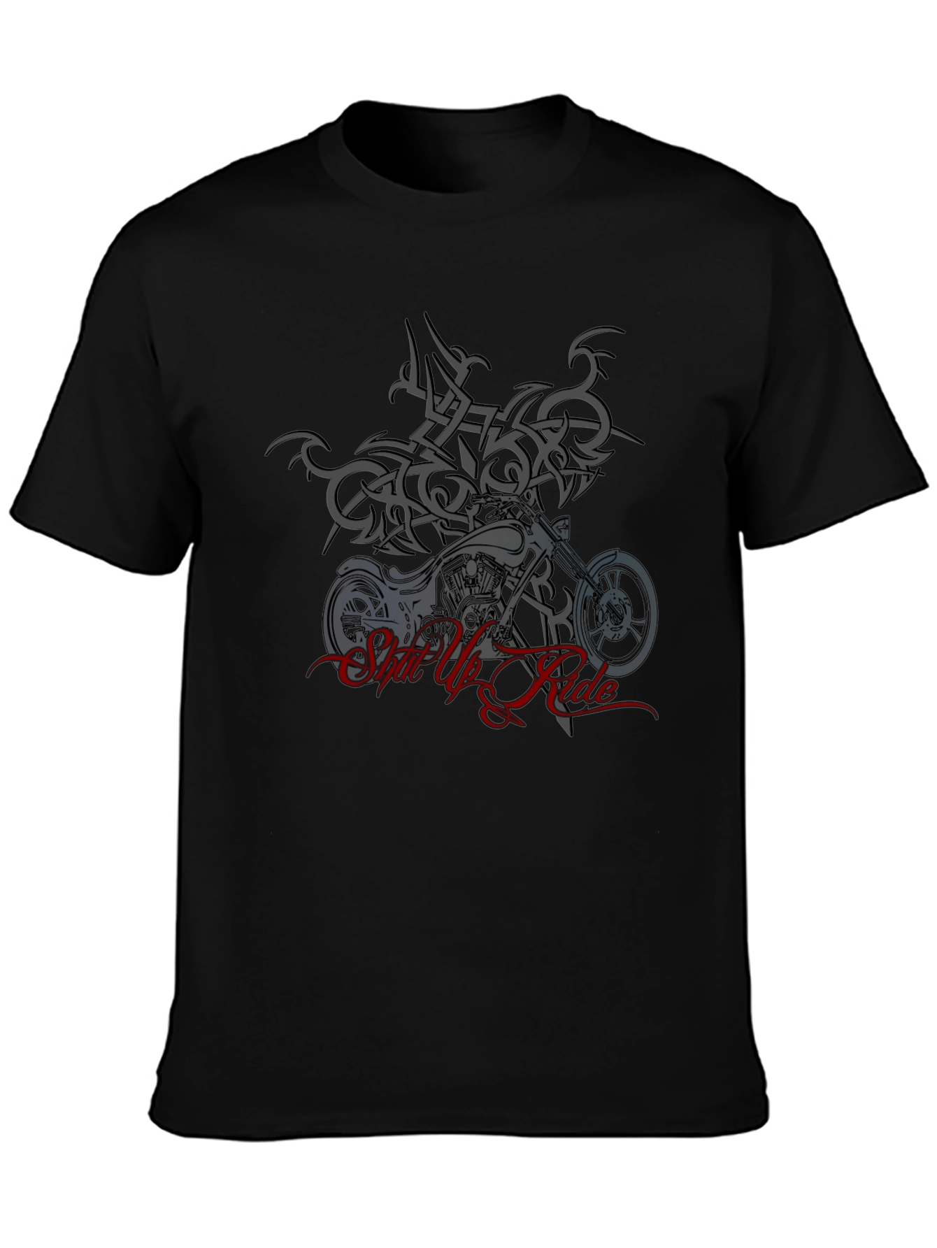 Ride Motorcycle Graphic Black T-Shirt