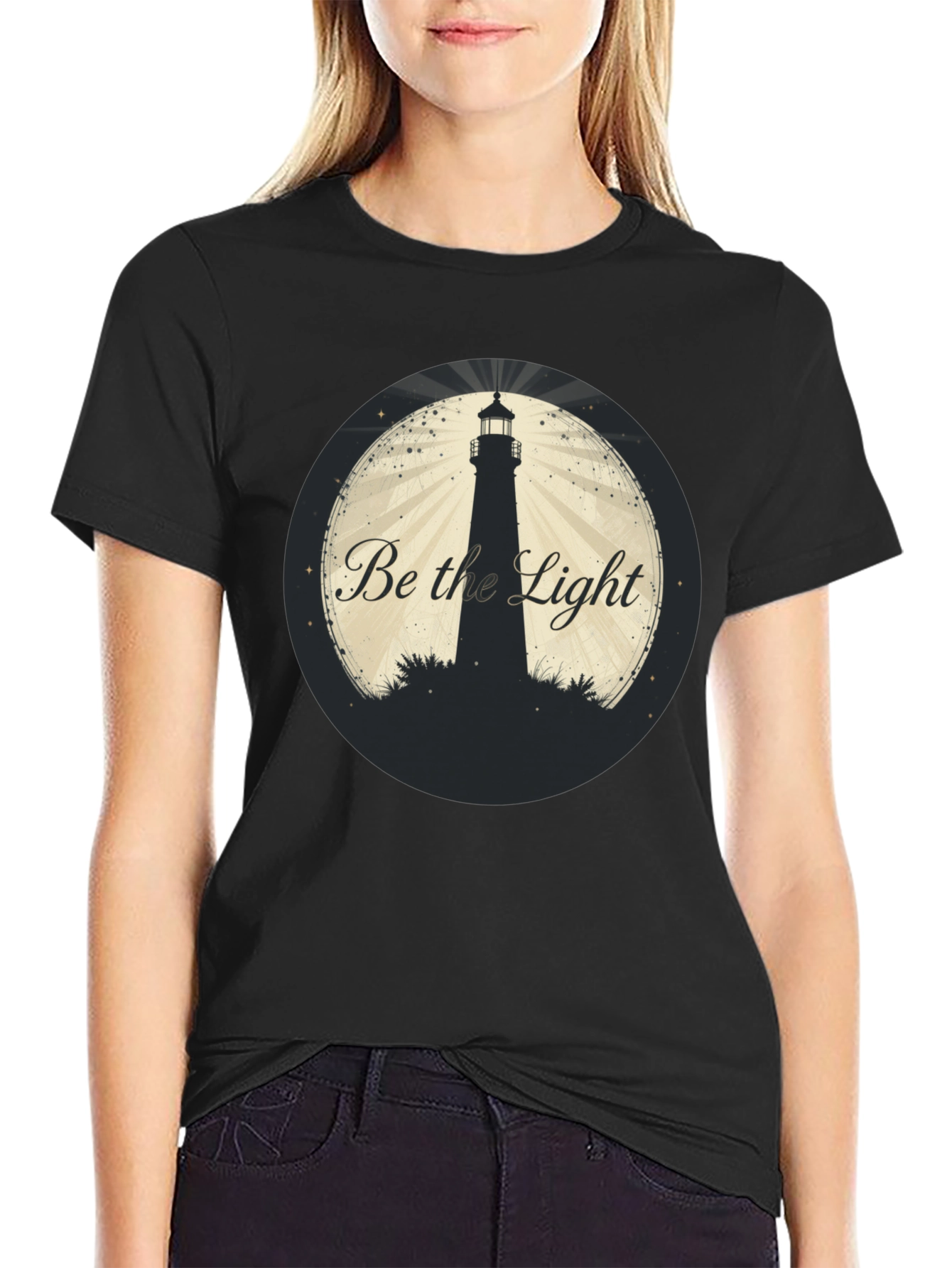 Be the Light Lighthouse Graphic T-Shirt