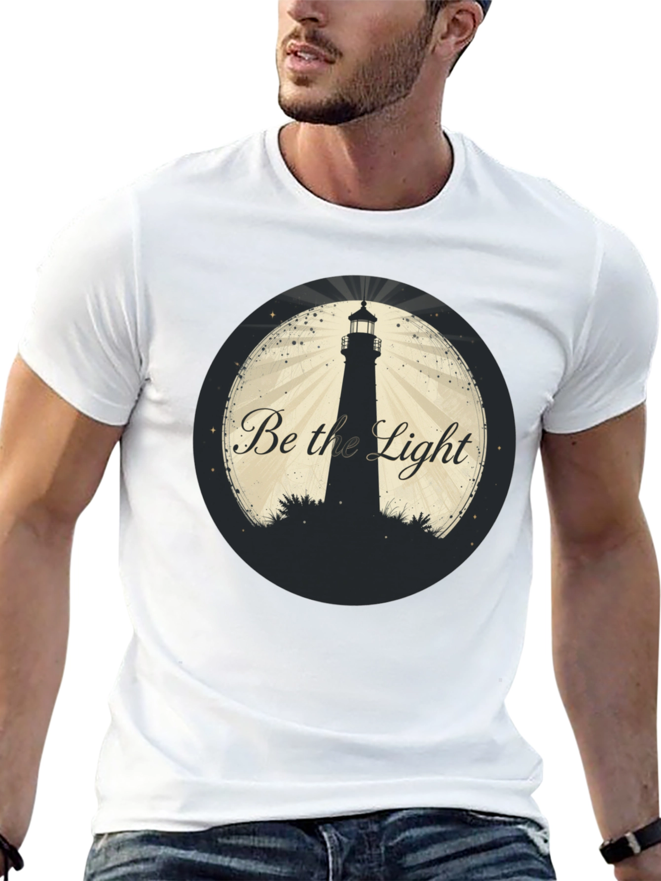 Be the Light Lighthouse Graphic T-Shirt