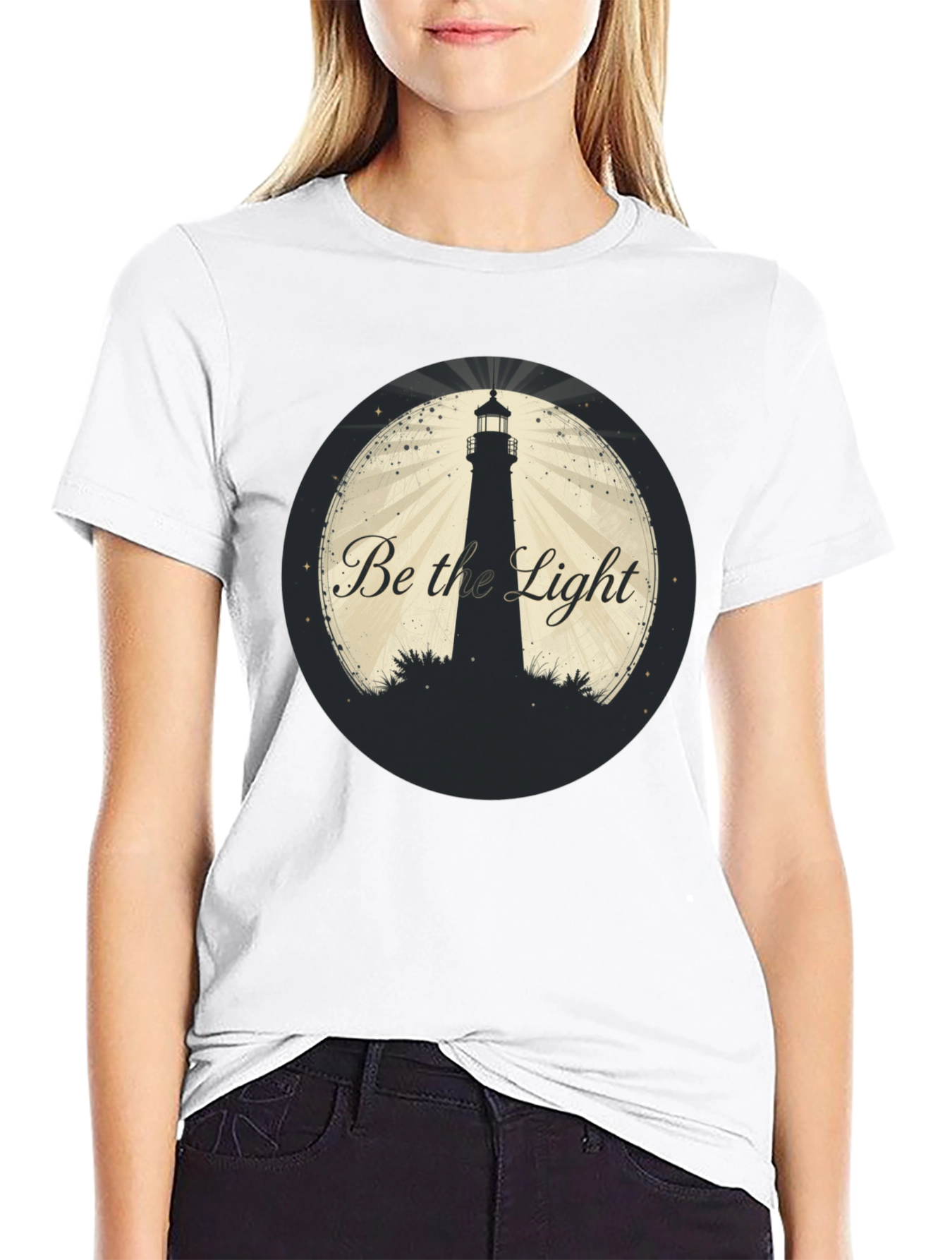 Be the Light Lighthouse Graphic T-Shirt