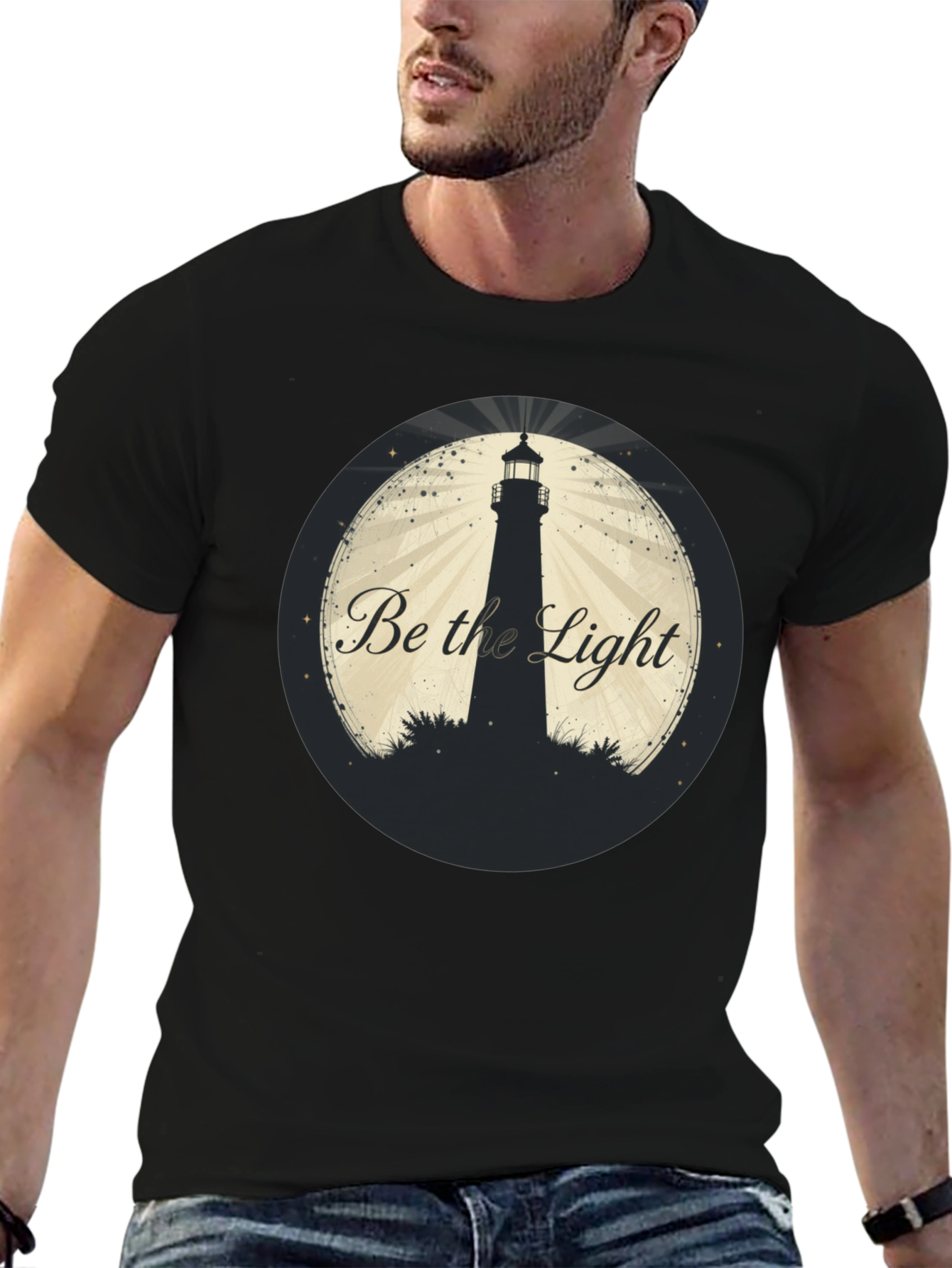 Be the Light Lighthouse Graphic T-Shirt