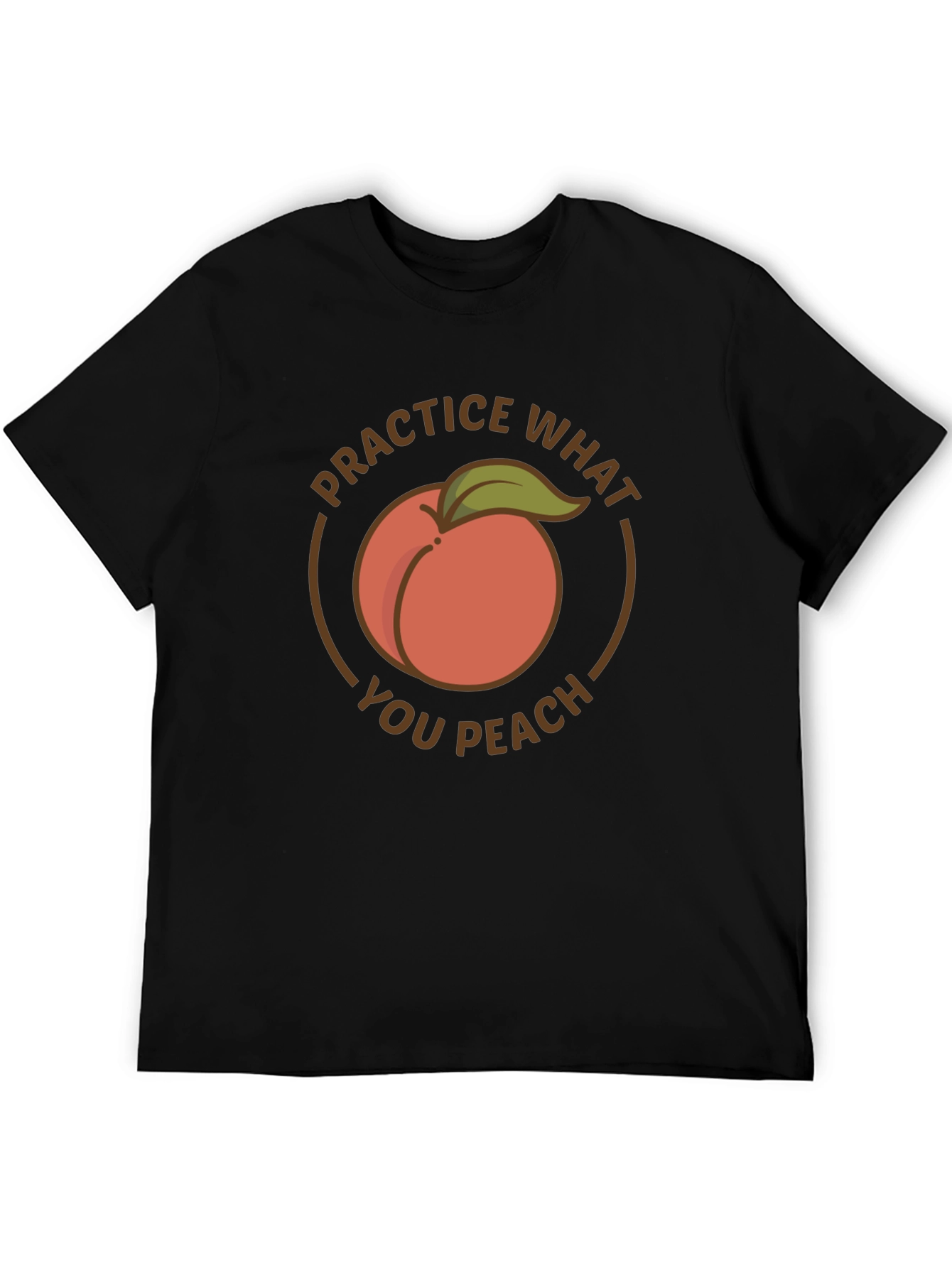 Practice What You Peach Black T-Shirt