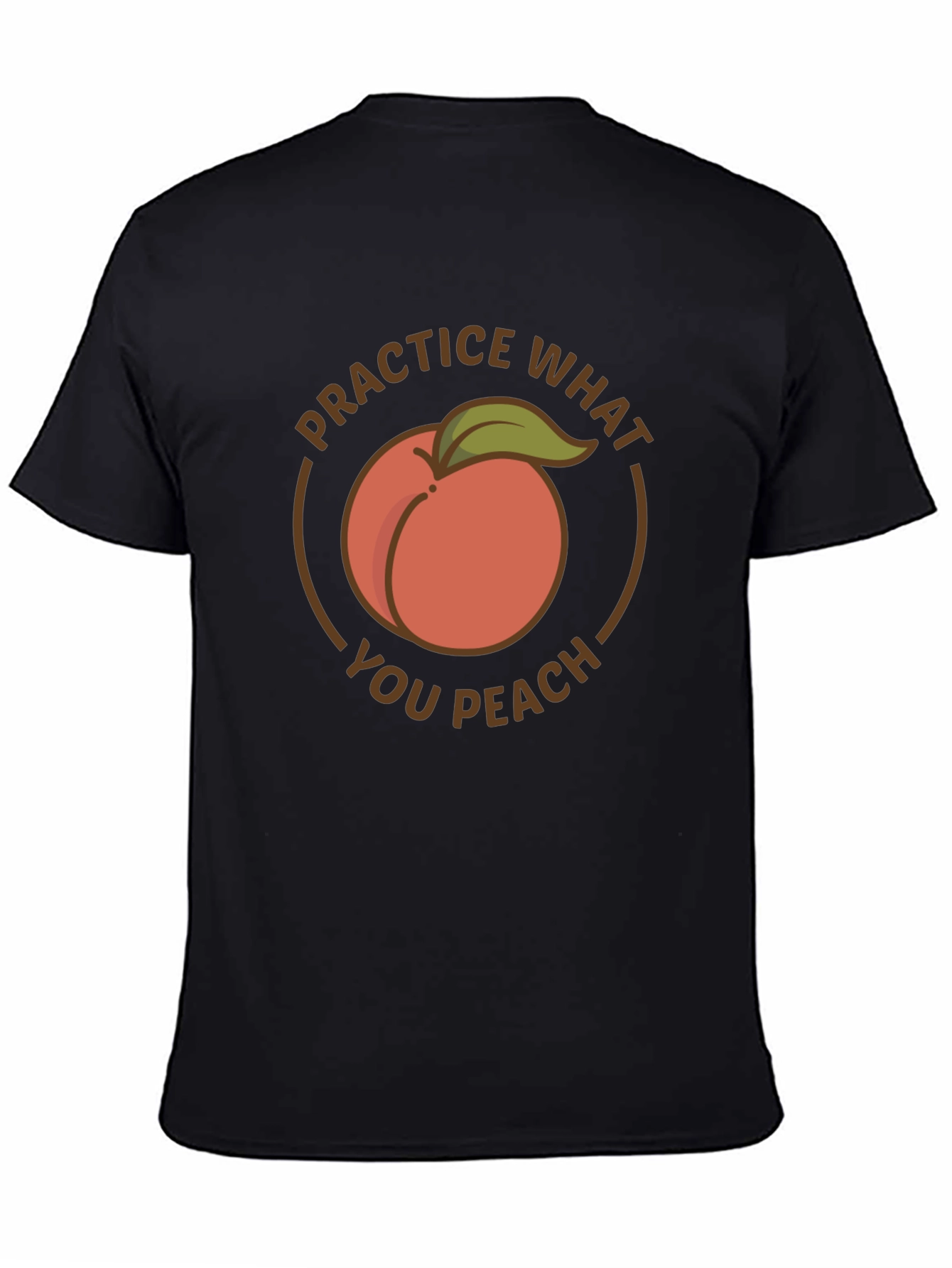 Practice What You Peach Black T-Shirt