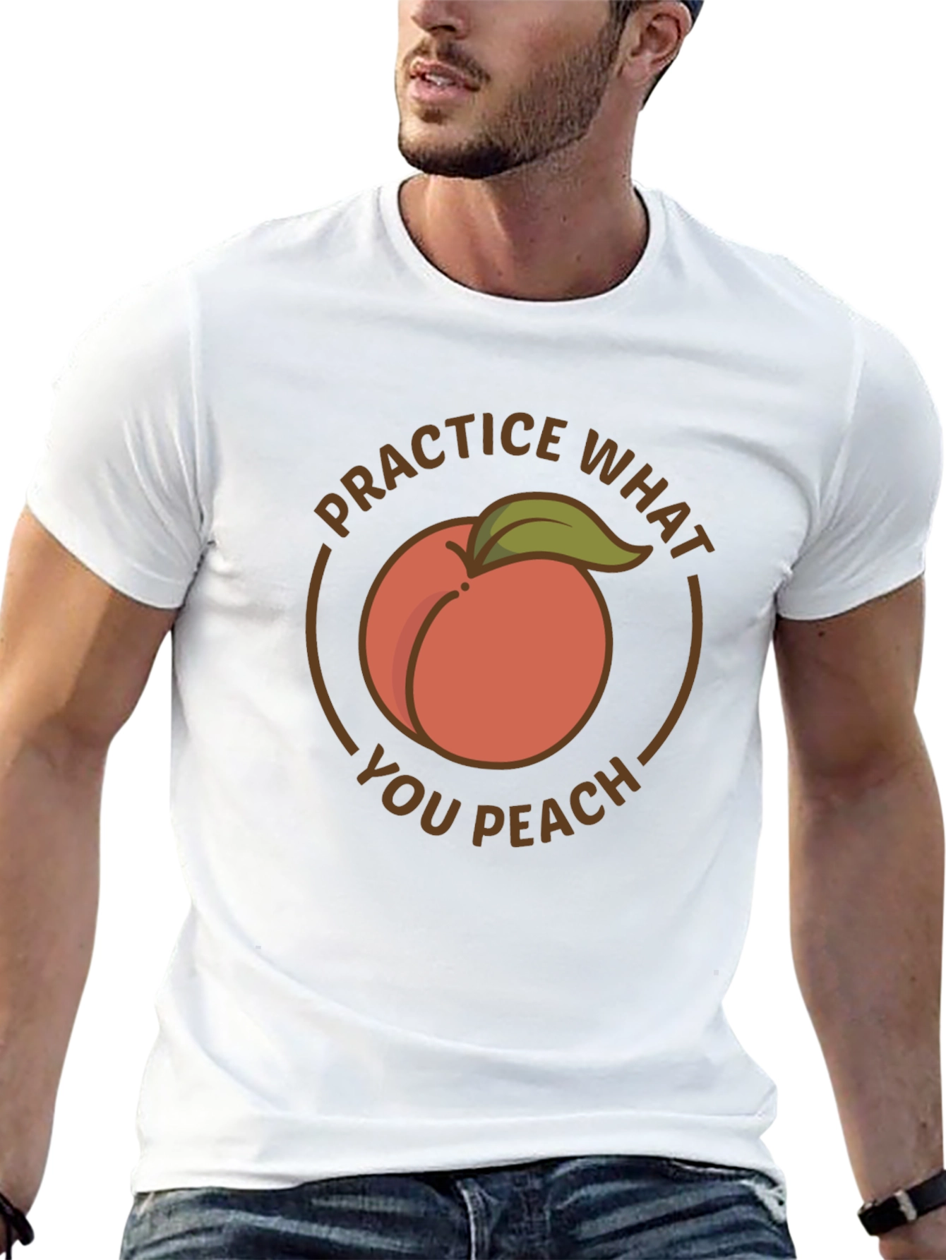 Practice What You Peach Black T-Shirt