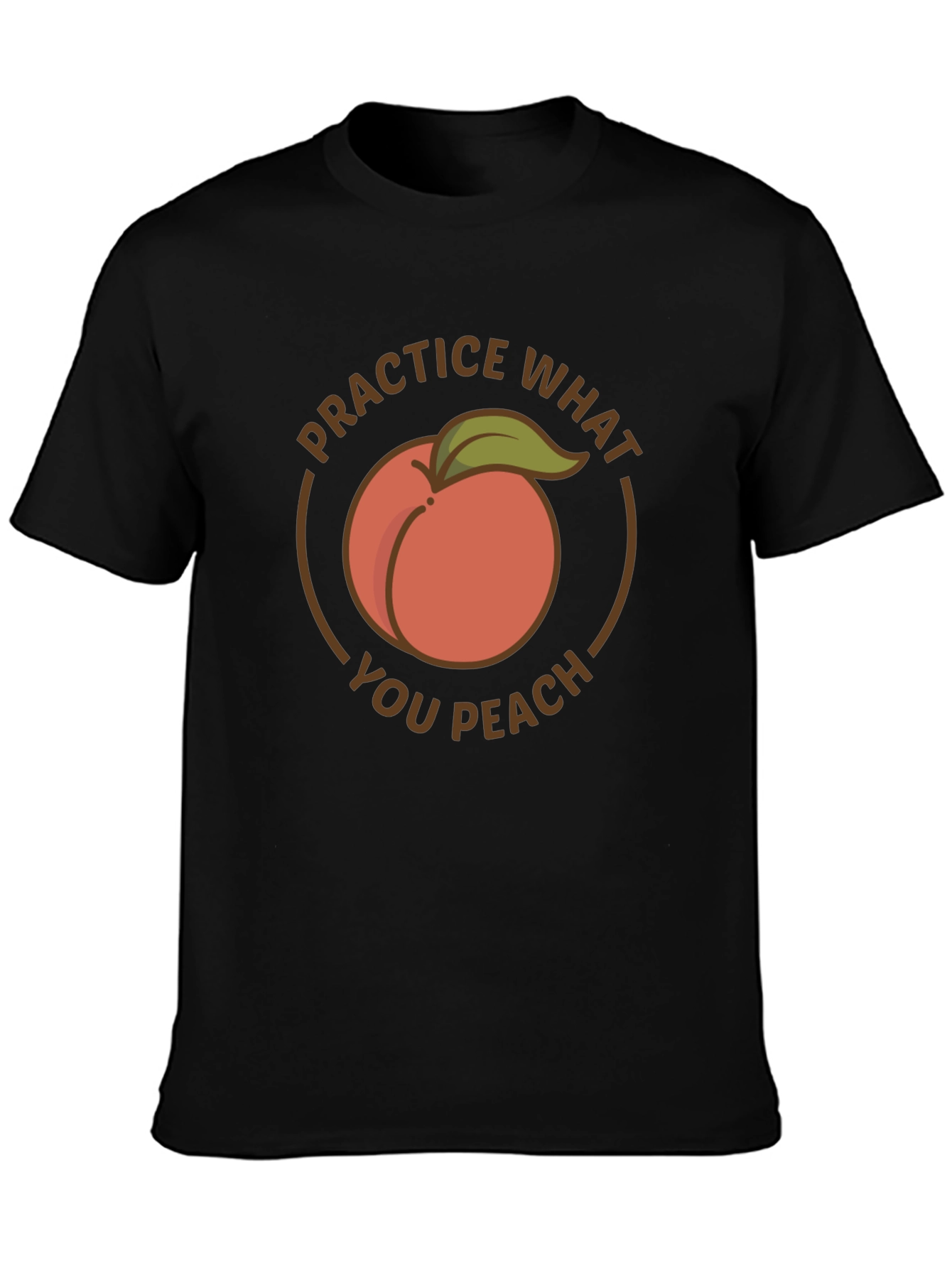 Practice What You Peach Black T-Shirt