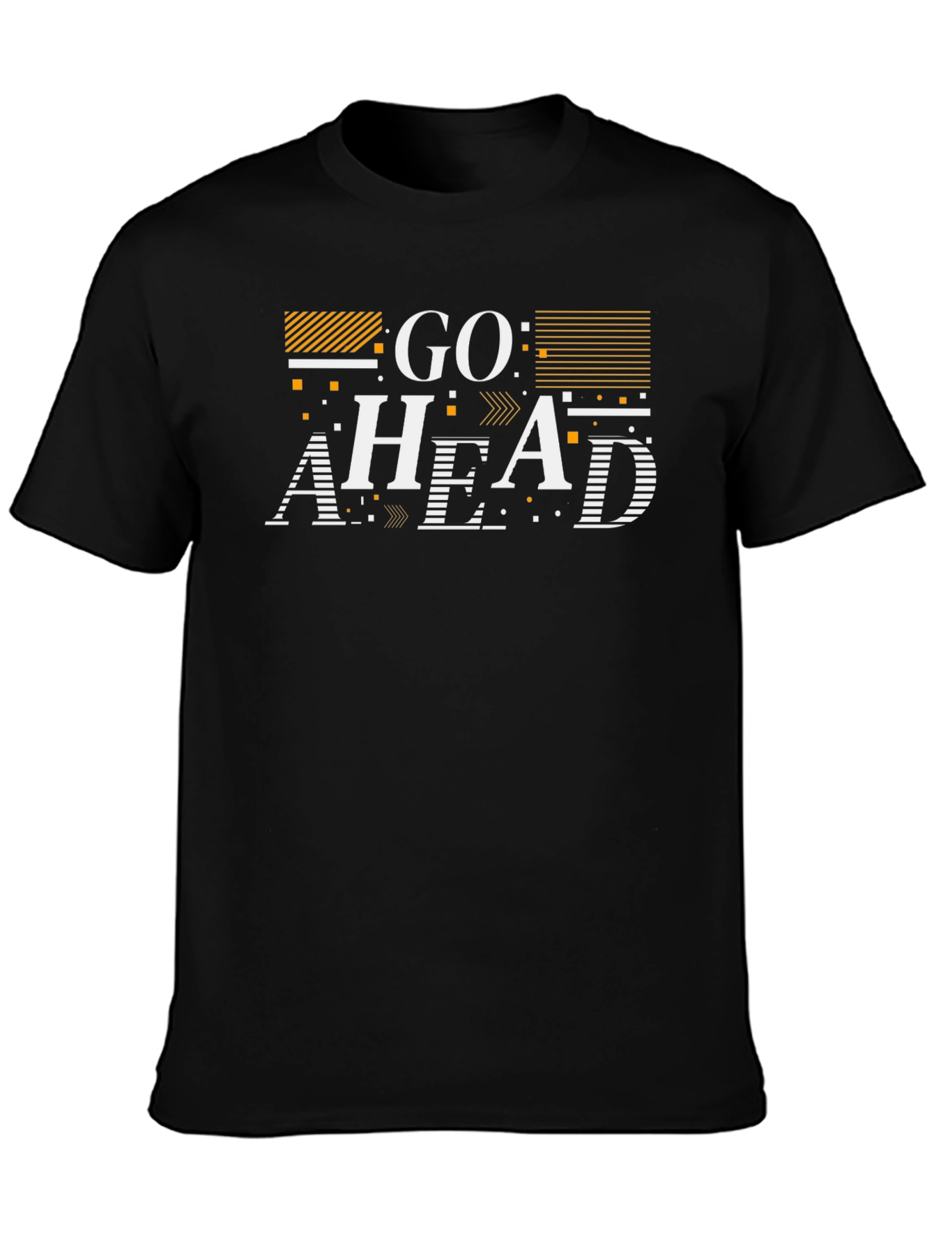Go Ahead Graphic Print Black T-Shirt