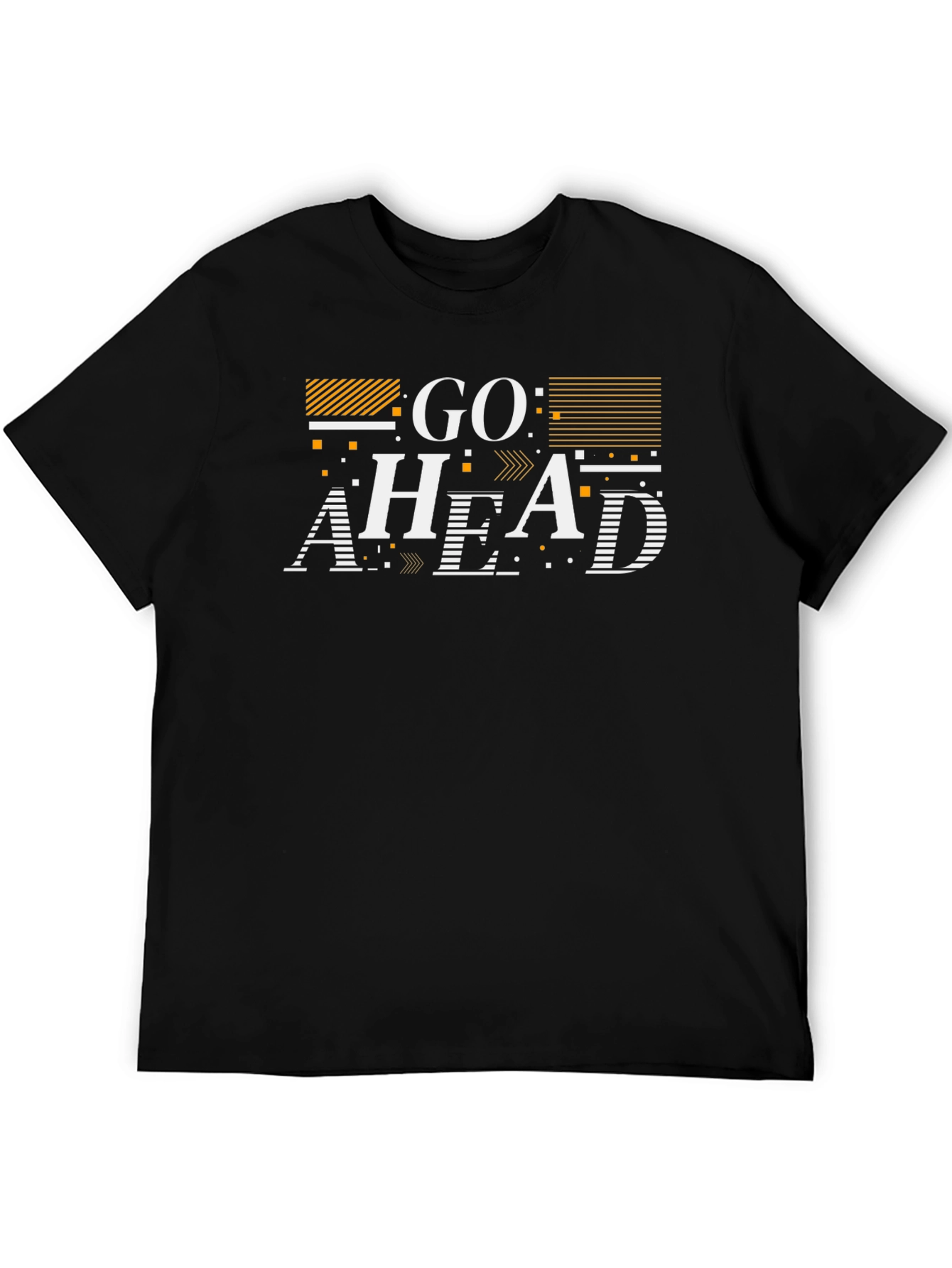 Go Ahead Graphic Print Black T-Shirt