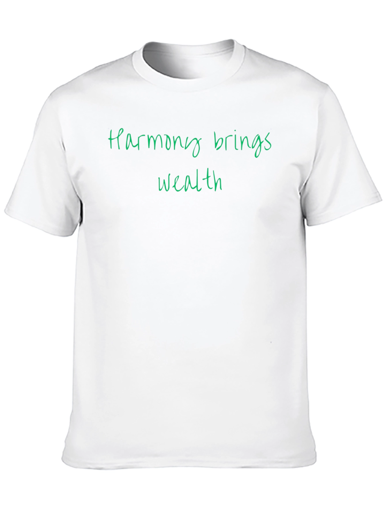 Harmony Brings Wealth - Mens Black T-Shirt
