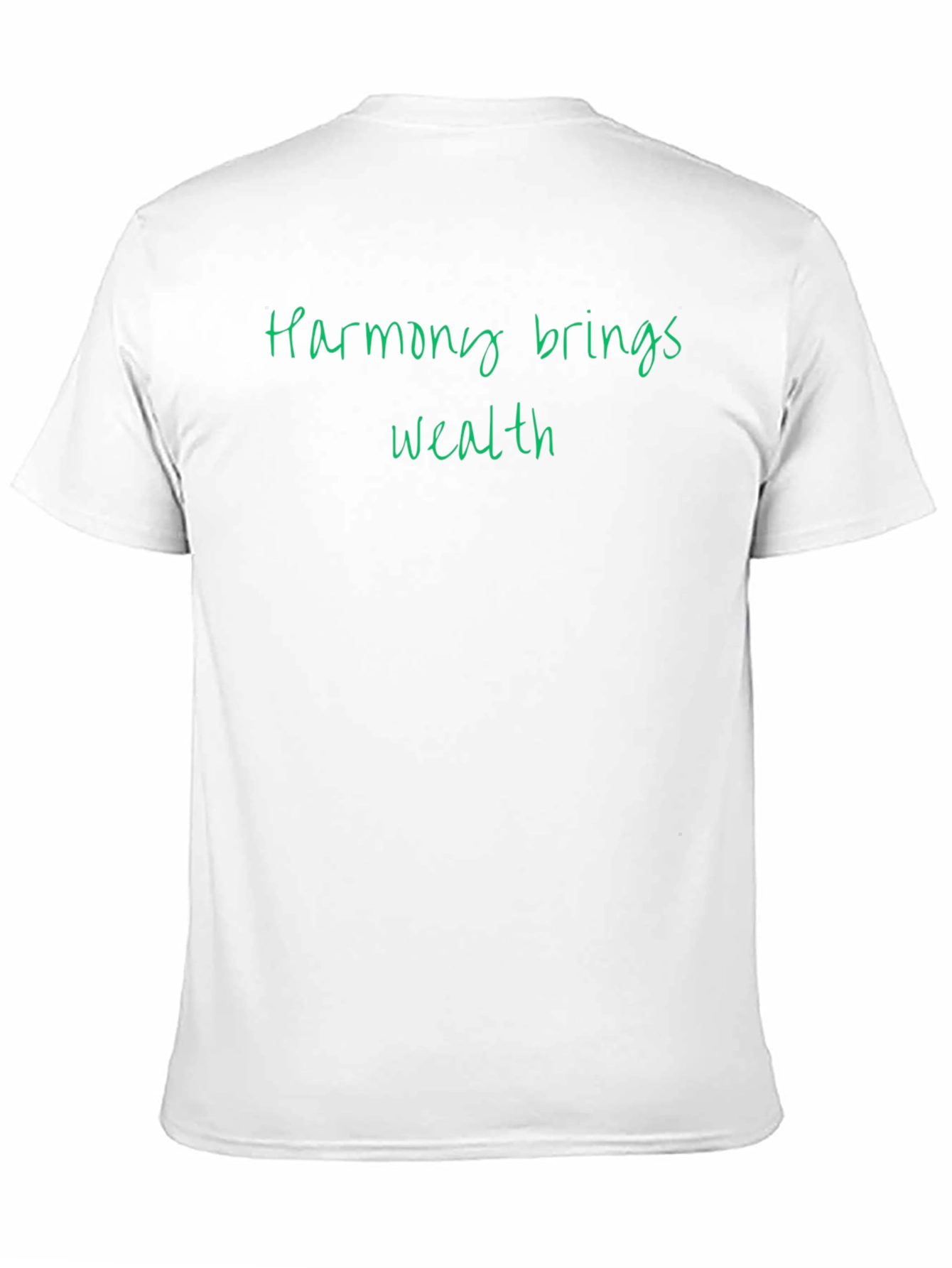 Harmony Brings Wealth - Mens Black T-Shirt