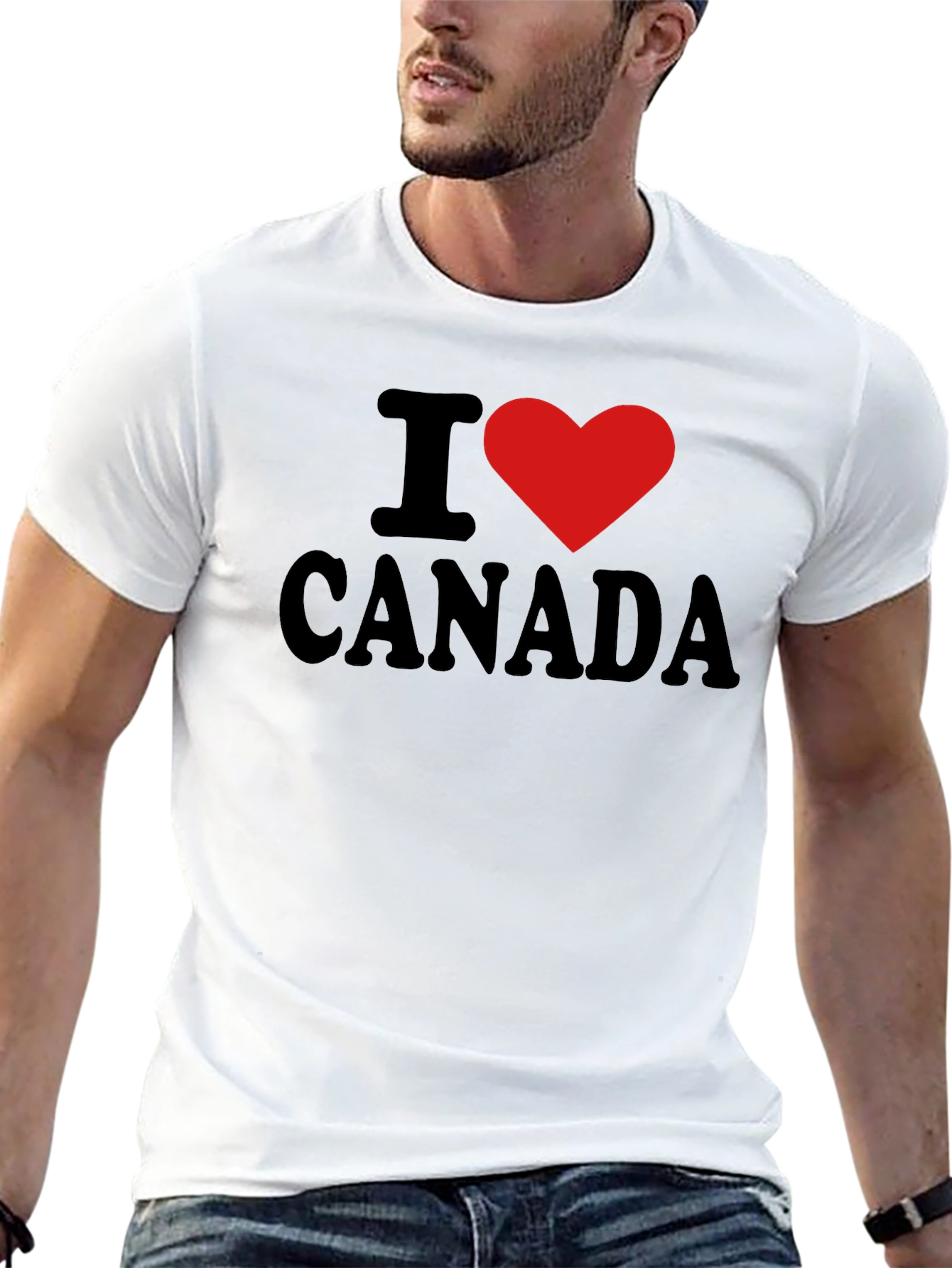 I Heart Canada T-Shirt - Black Cotton Graphic Tee