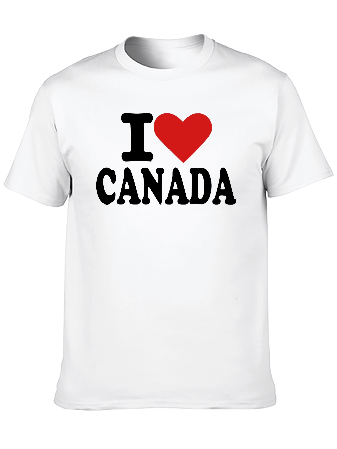 I Heart Canada T-Shirt - Black Cotton Graphic Tee