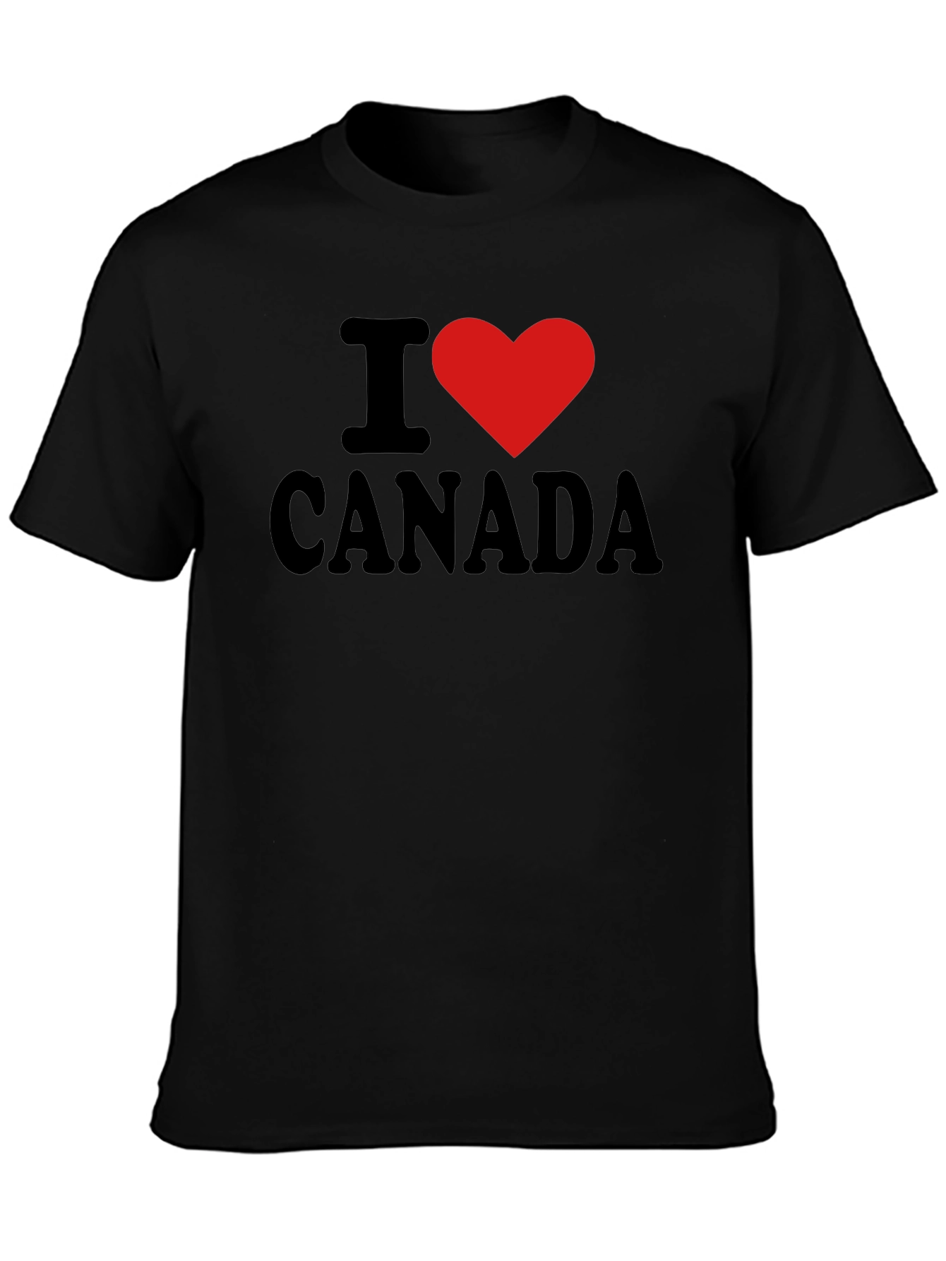 I Heart Canada T-Shirt - Black Cotton Graphic Tee