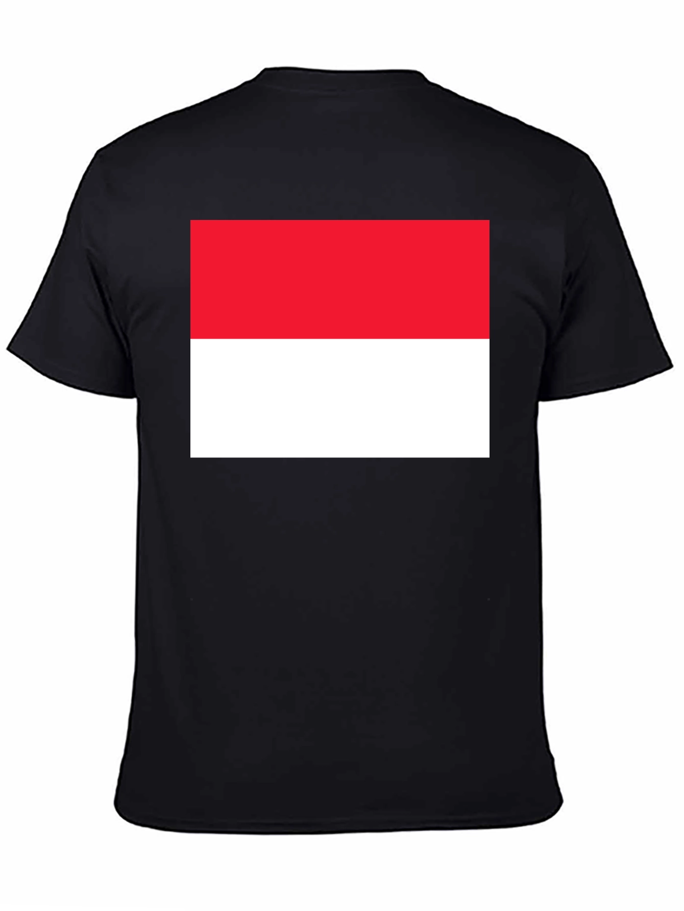 Indonesia Flag Graphic Tee - Black Cotton Blend T-Shirt