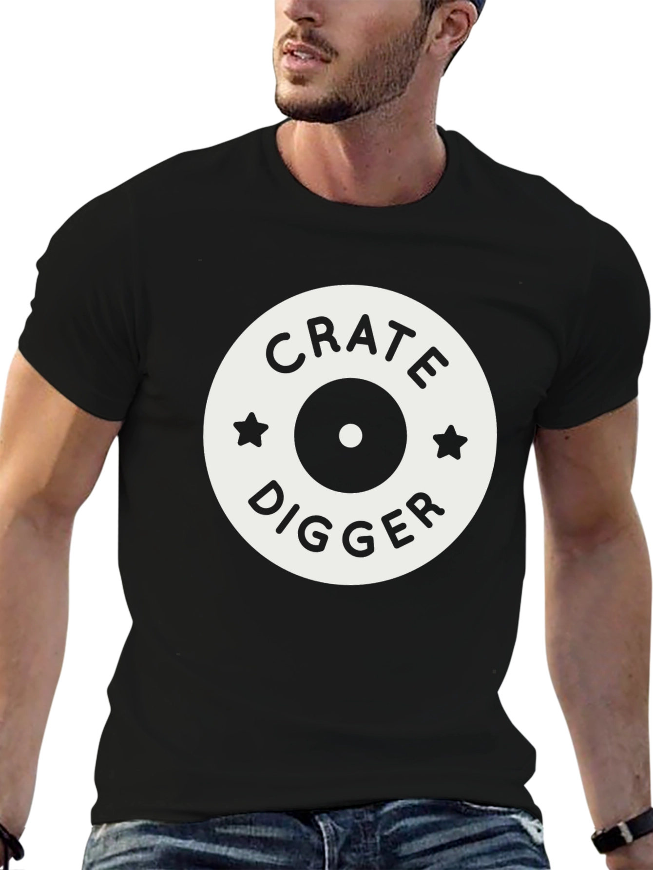 Crate Digger Black T-Shirt