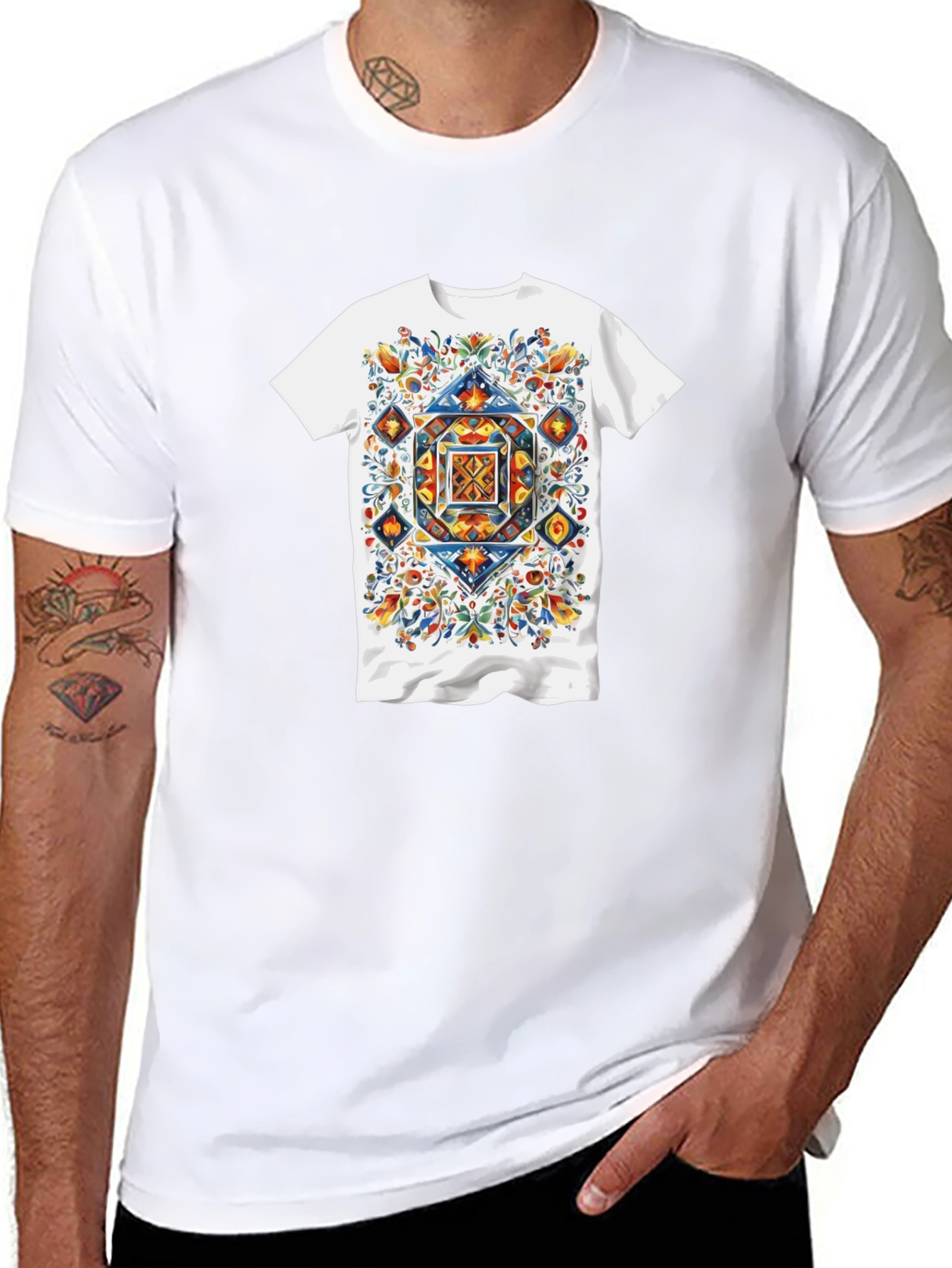 Floral Geometric T-Shirt