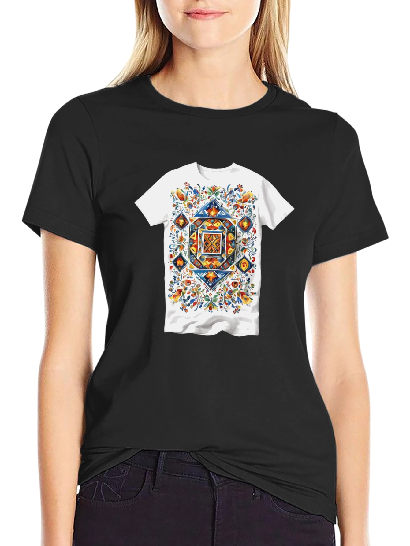 Floral Geometric T-Shirt