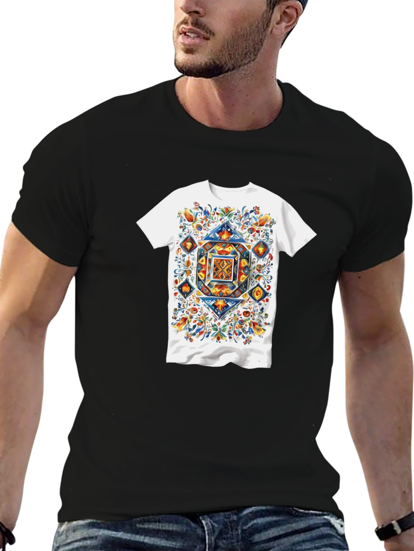 Floral Geometric T-Shirt