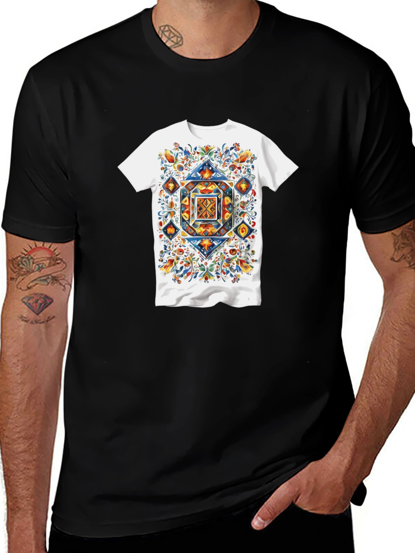 Floral Geometric T-Shirt