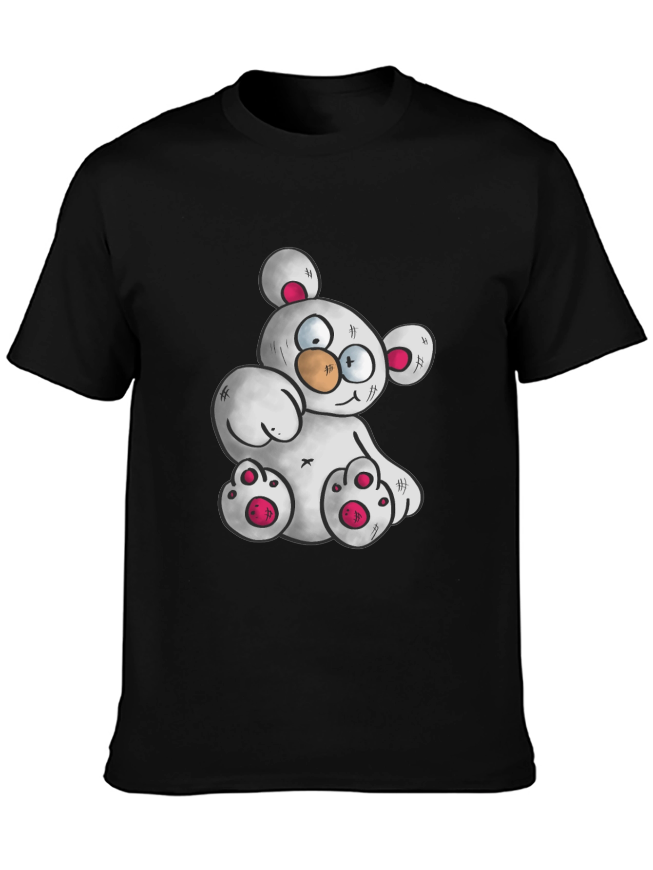 Cartoon Teddy Bear Graphic T-Shirt