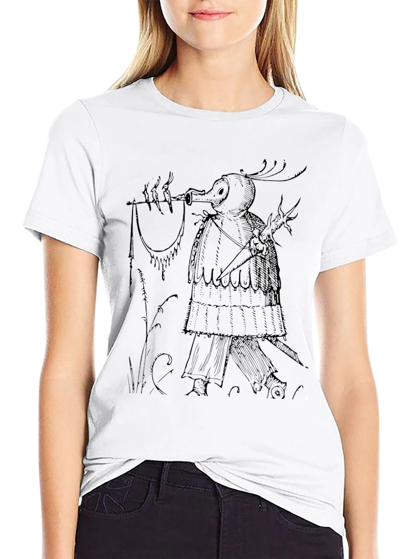 Plague Doctor Tee - Unique Graphic Print T-Shirt