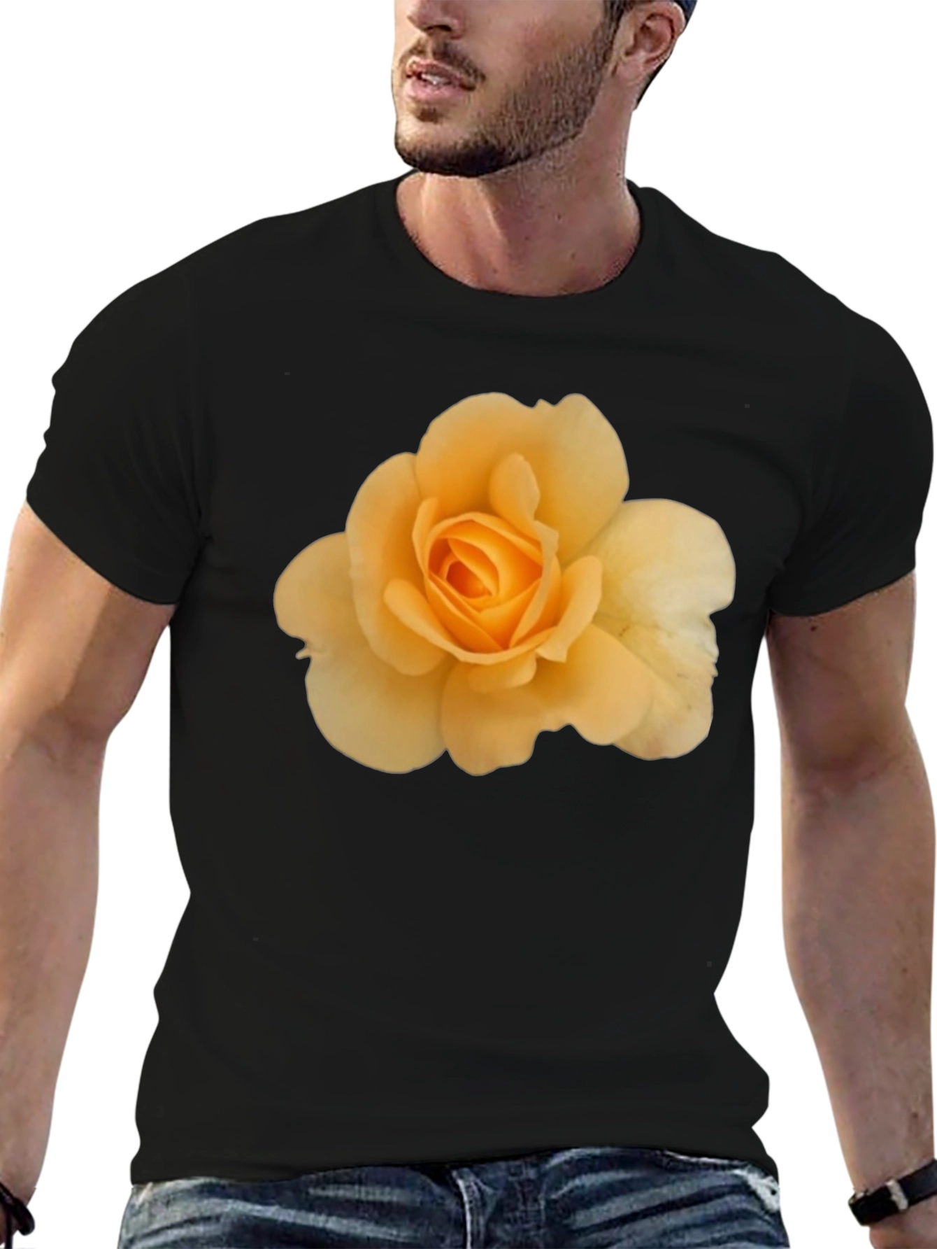 Rose Graphic T-Shirt - Elegant Floral Design