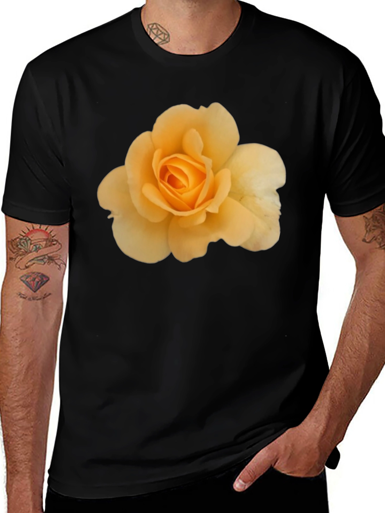 Rose Graphic T-Shirt - Elegant Floral Design