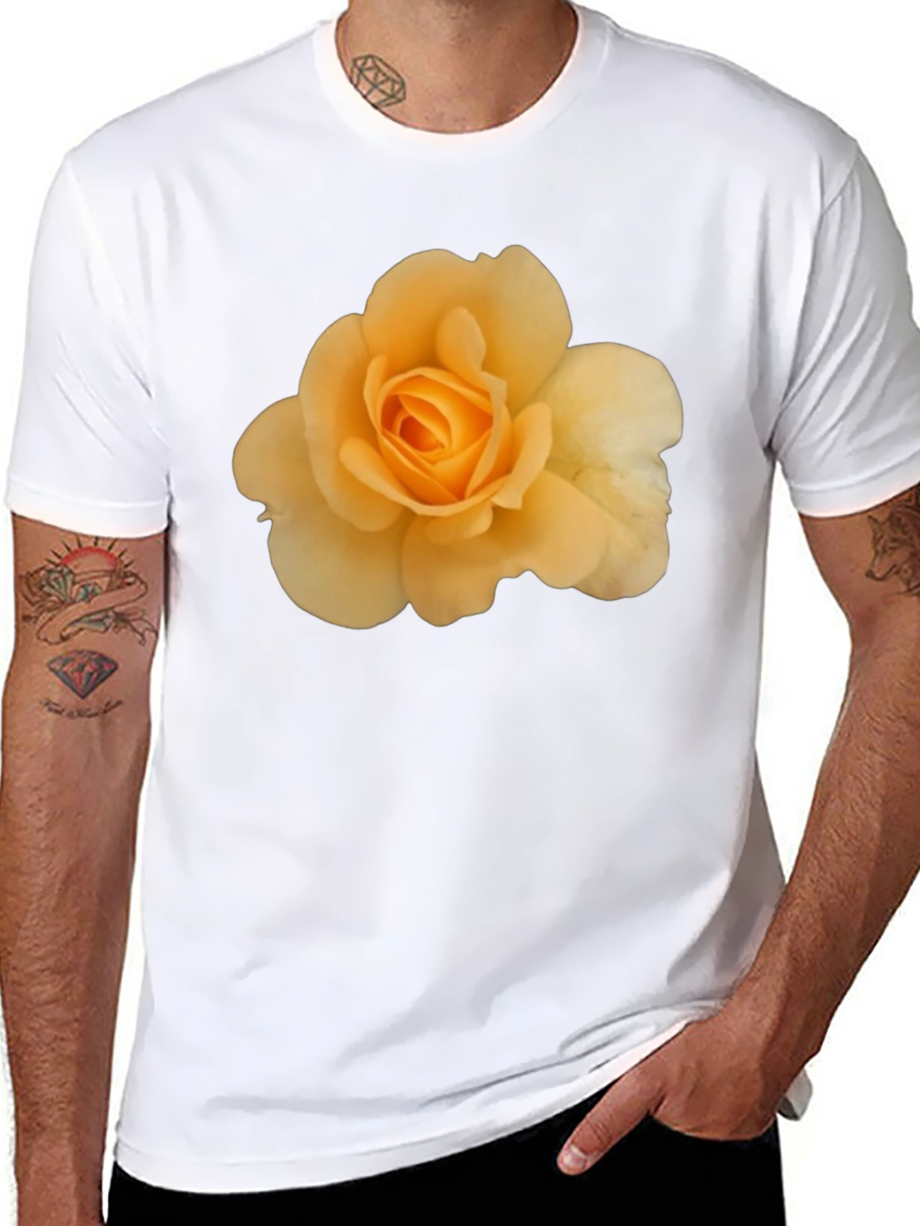 Rose Graphic T-Shirt - Elegant Floral Design