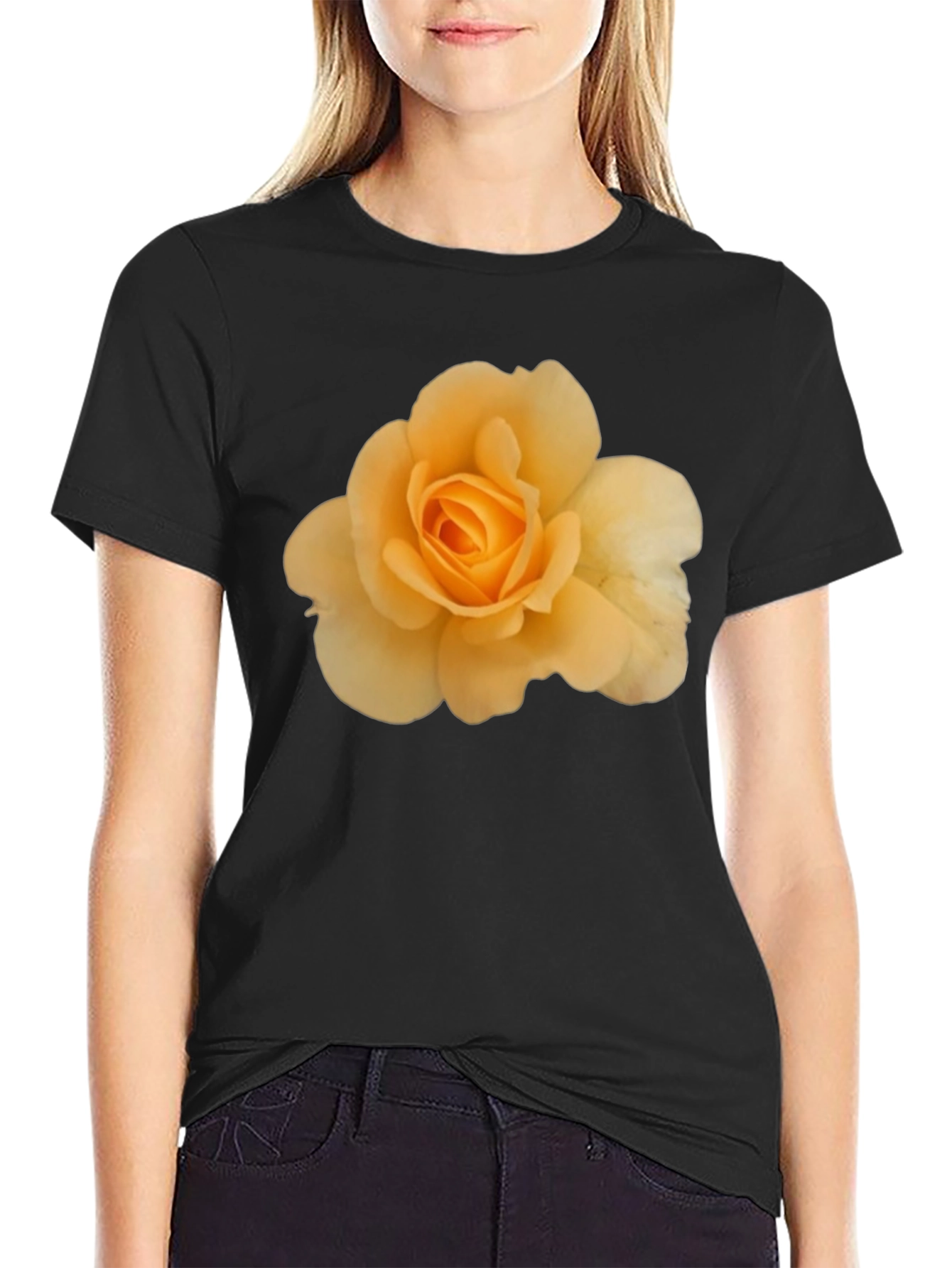 Rose Graphic T-Shirt - Elegant Floral Design