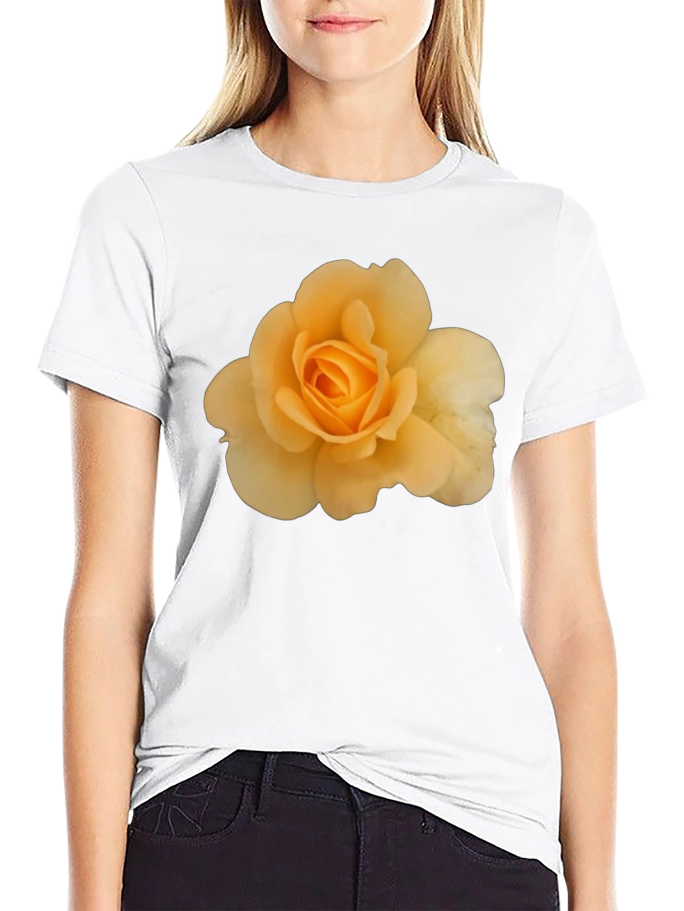 Rose Graphic T-Shirt - Elegant Floral Design