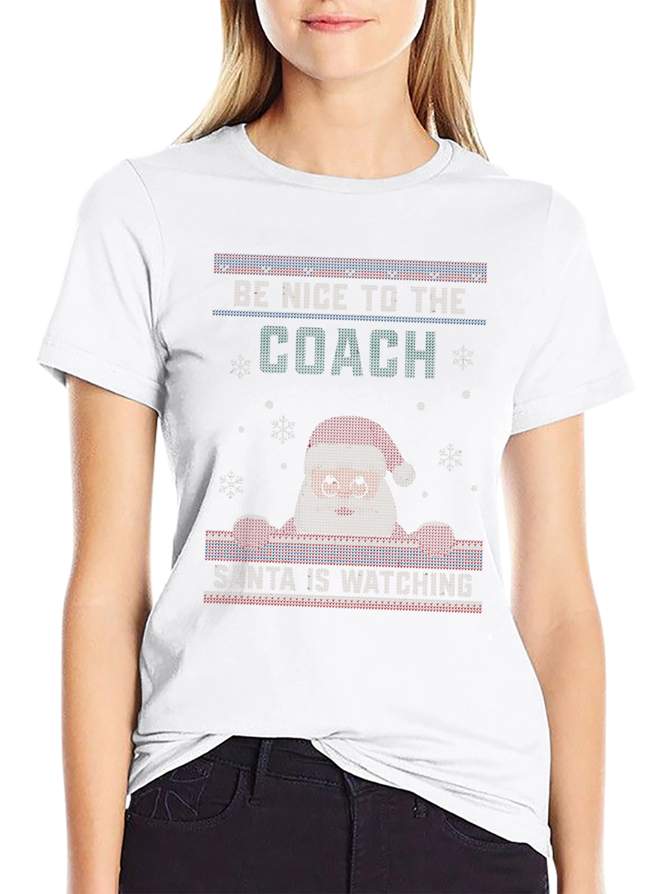 Funny Coach Santa Ugly Christmas Sweater T-Shirt