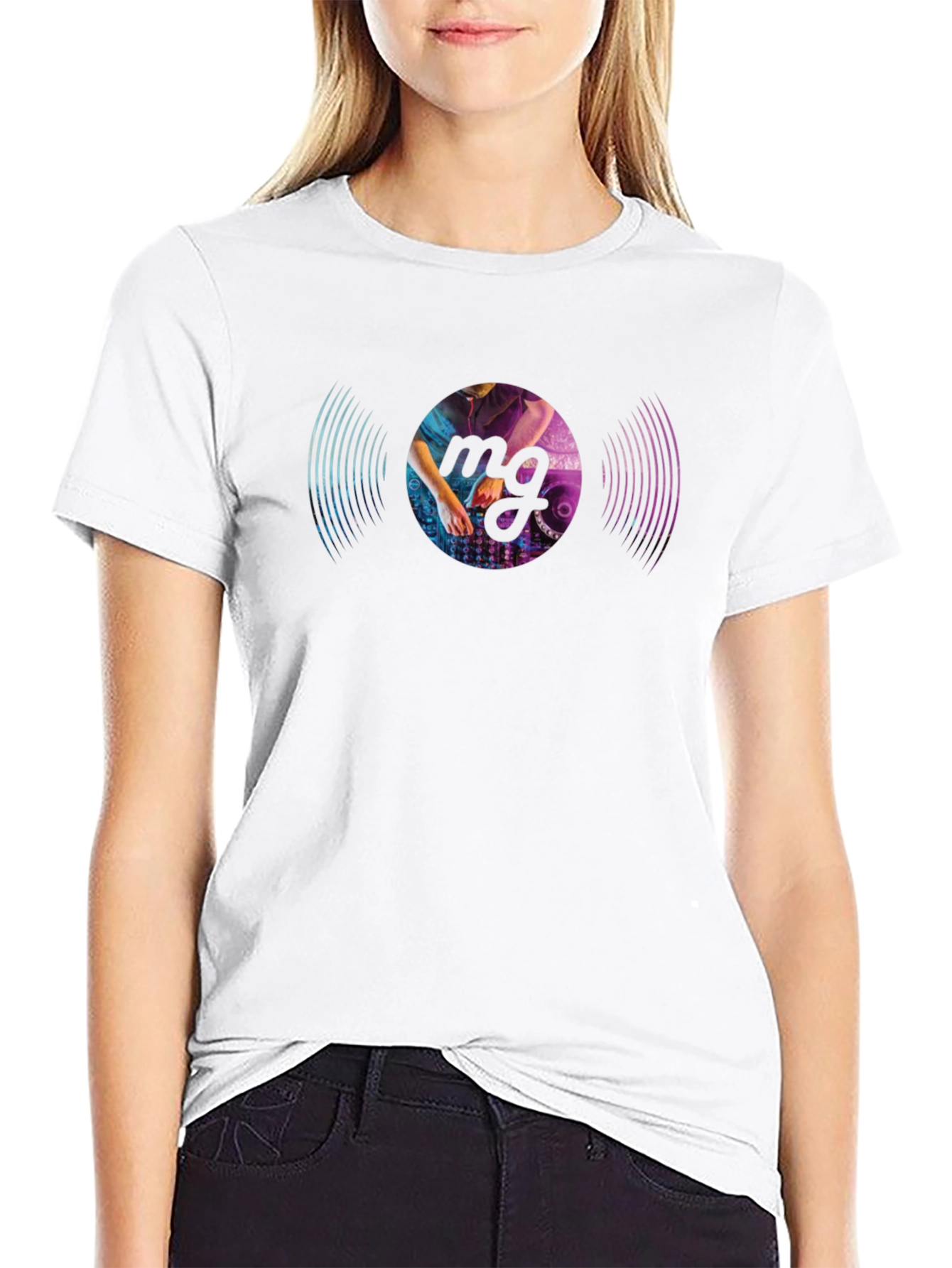 DJ Vinyl Record Graphic Black T-Shirt