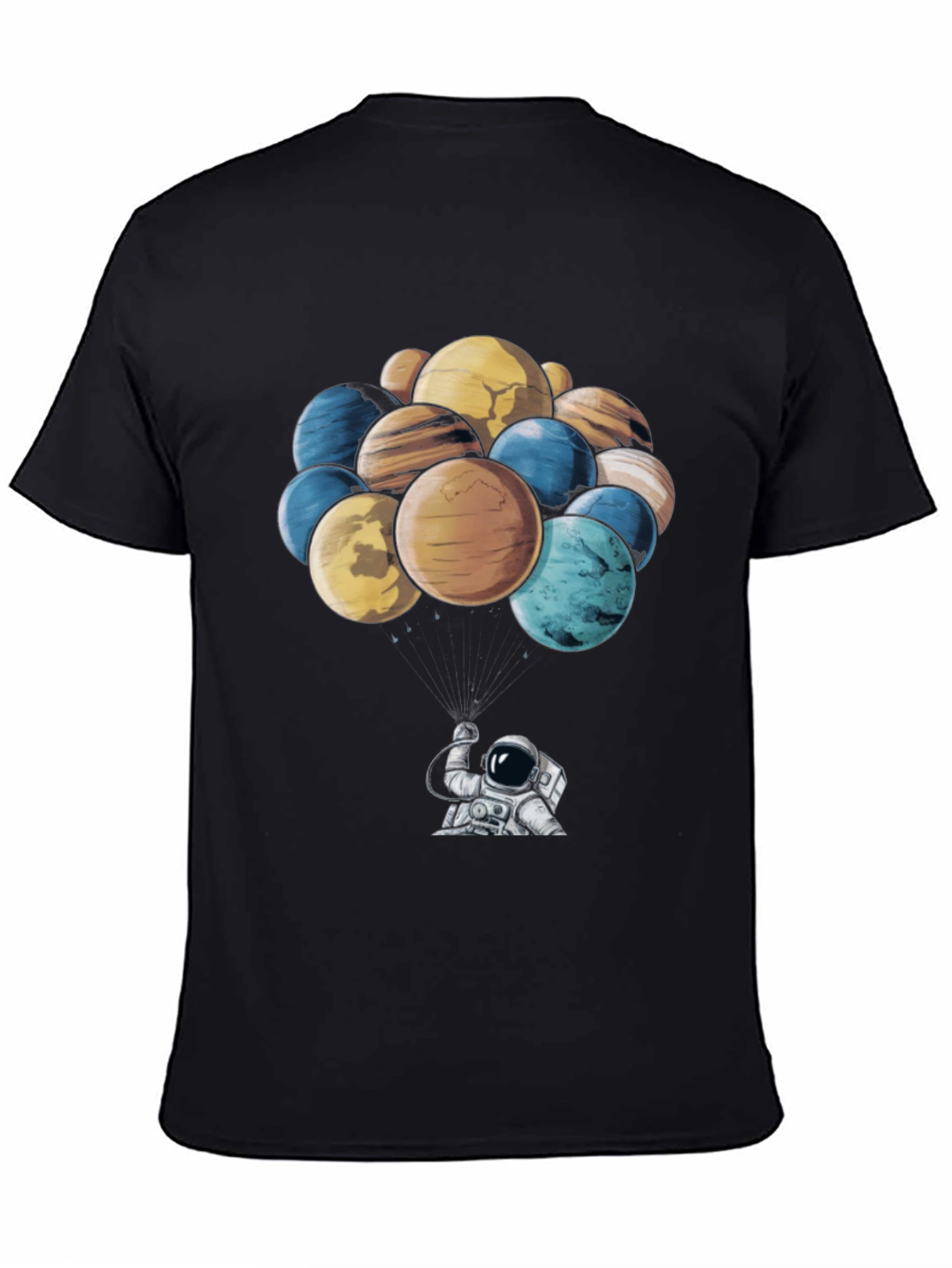 Astronaut & Planet Balloon Graphic T-Shirt