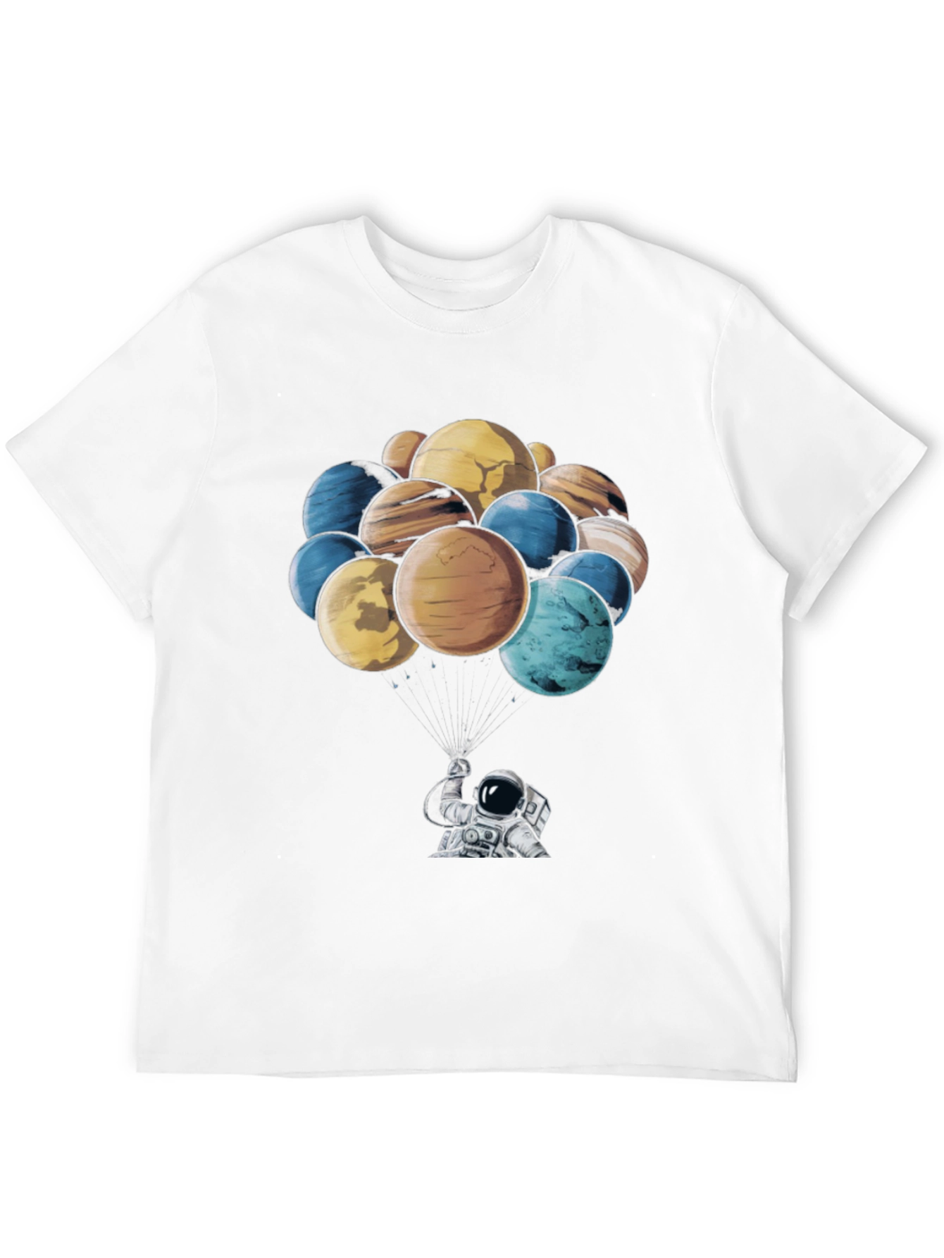 Astronaut & Planet Balloon Graphic T-Shirt