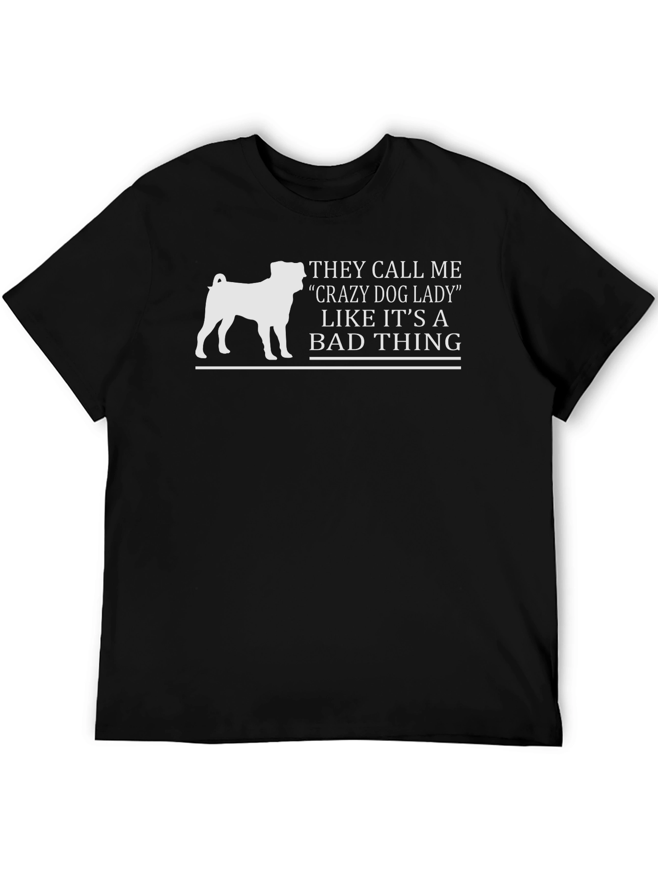 Crazy Dog Lady T-Shirt - Black Tee