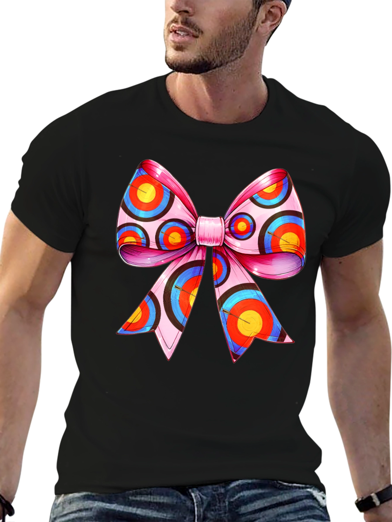 Target Bow Graphic Tee - Unique Archery Design T-Shirt