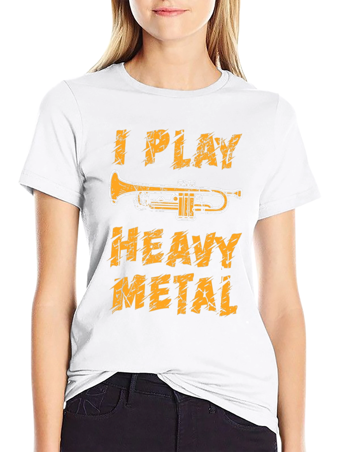 I Play Heavy Metal Trumpet Graphic Tee