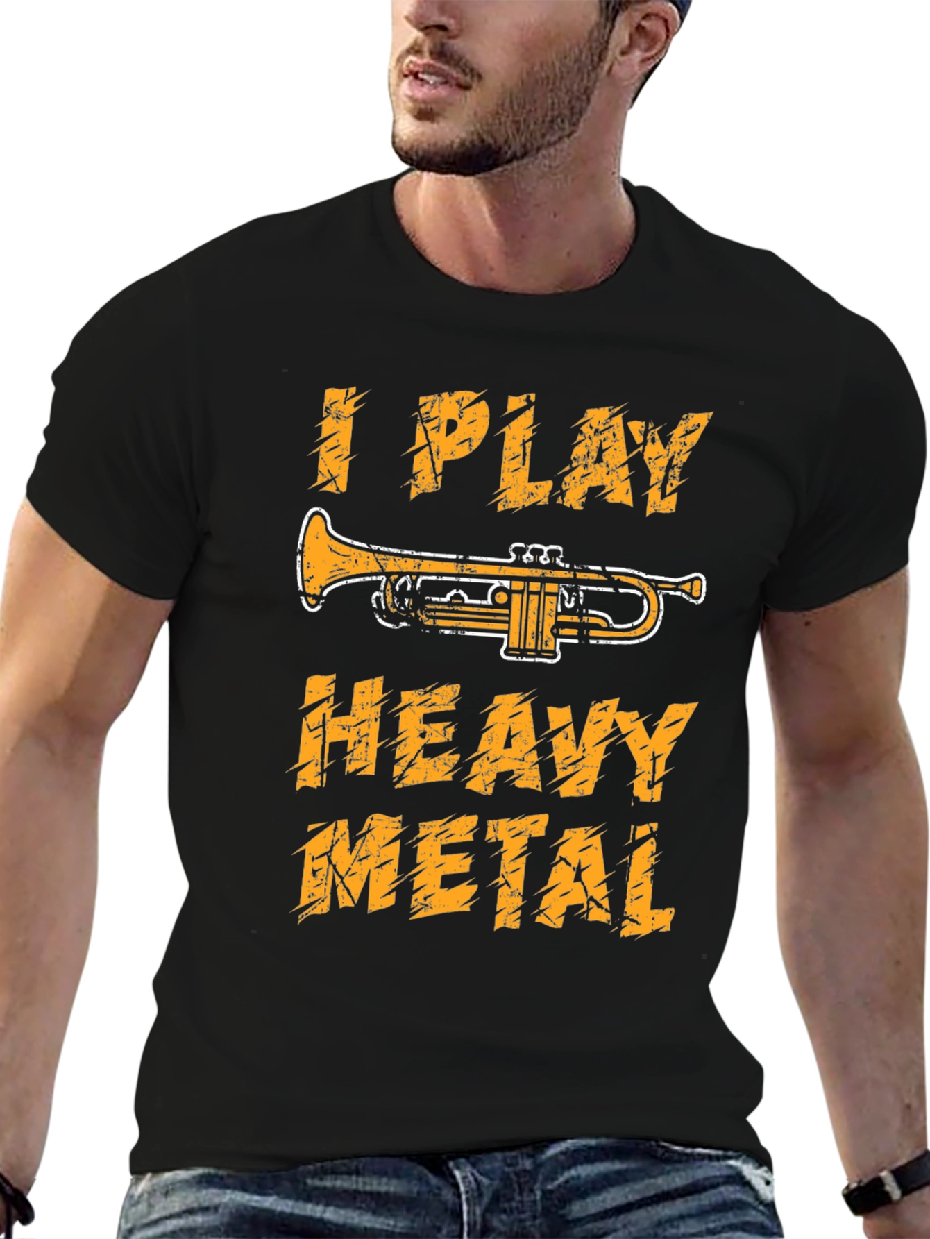 I Play Heavy Metal Trumpet Graphic Tee