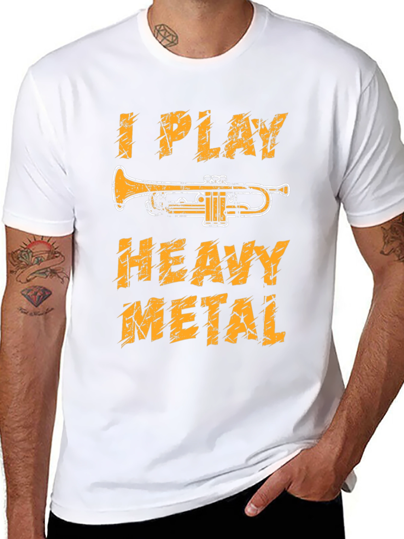 I Play Heavy Metal Trumpet Graphic Tee