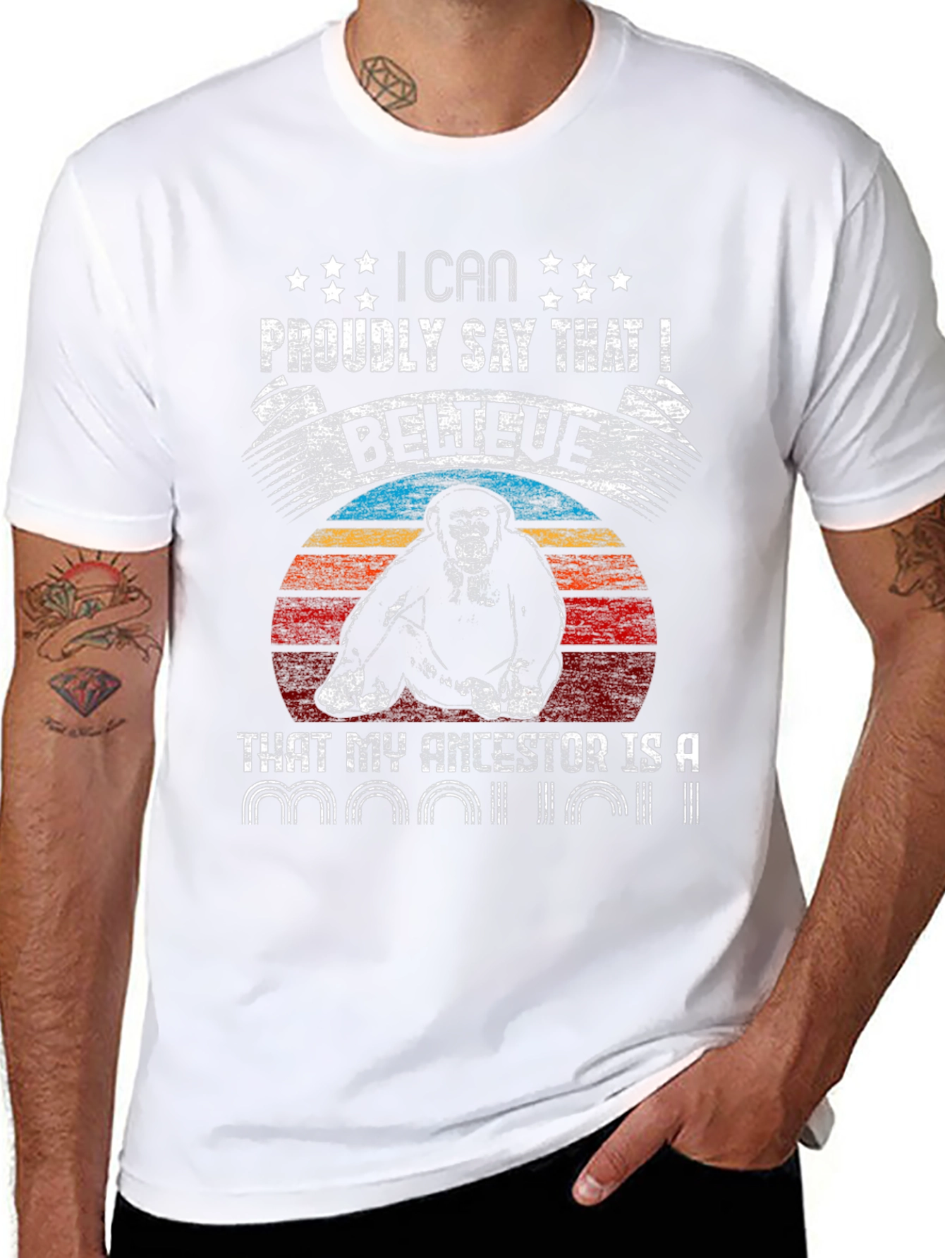 Primate Ancestor T-Shirt - Humorous Ape Design