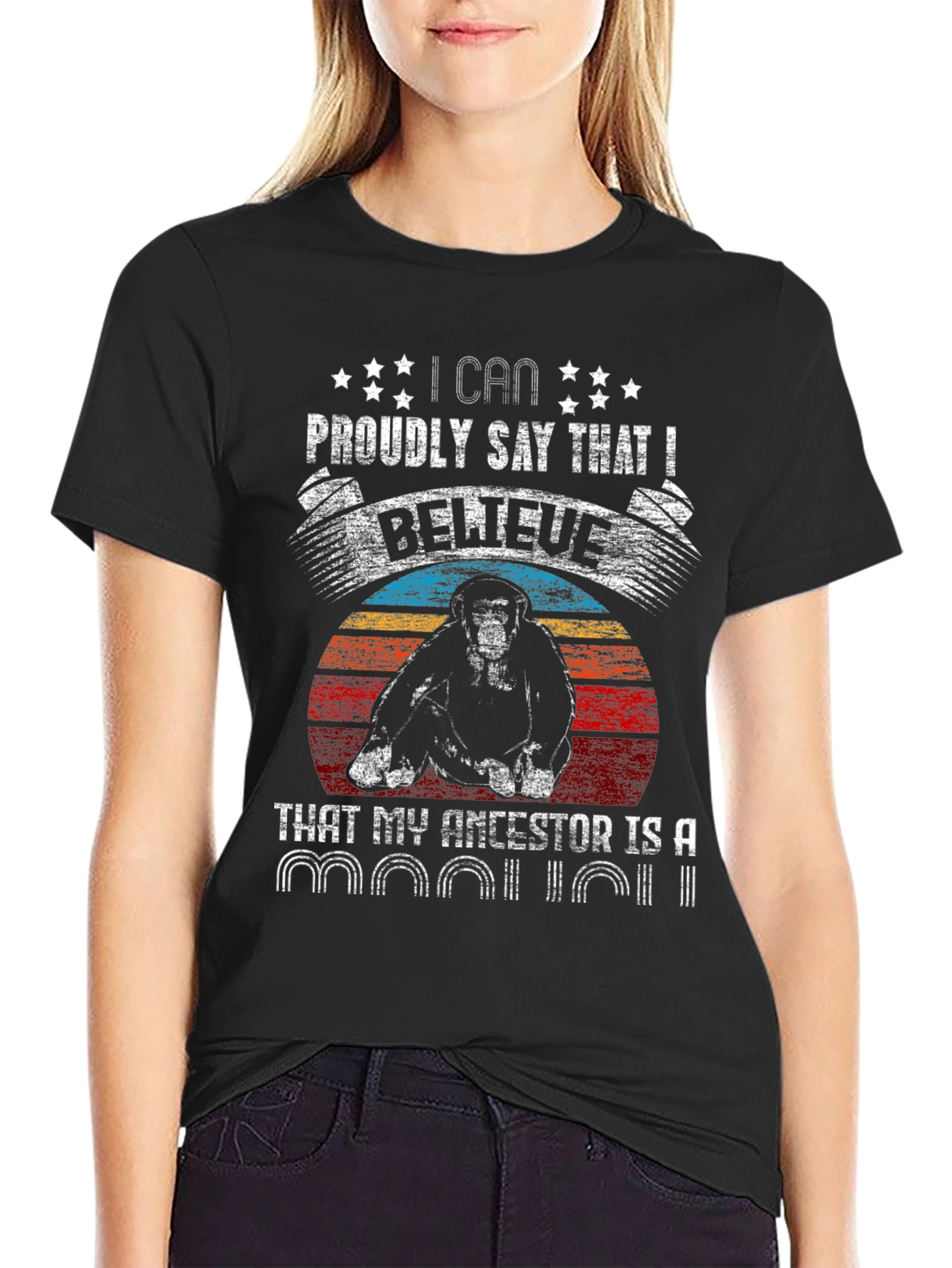 Primate Ancestor T-Shirt - Humorous Ape Design