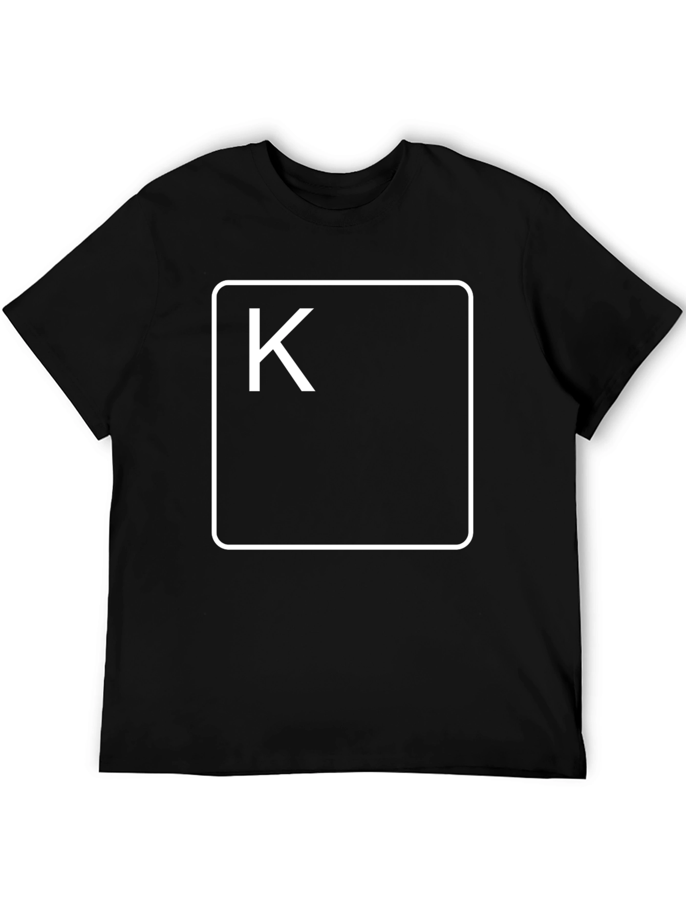 Letter K Graphic Tee - Black Unisex T-Shirt