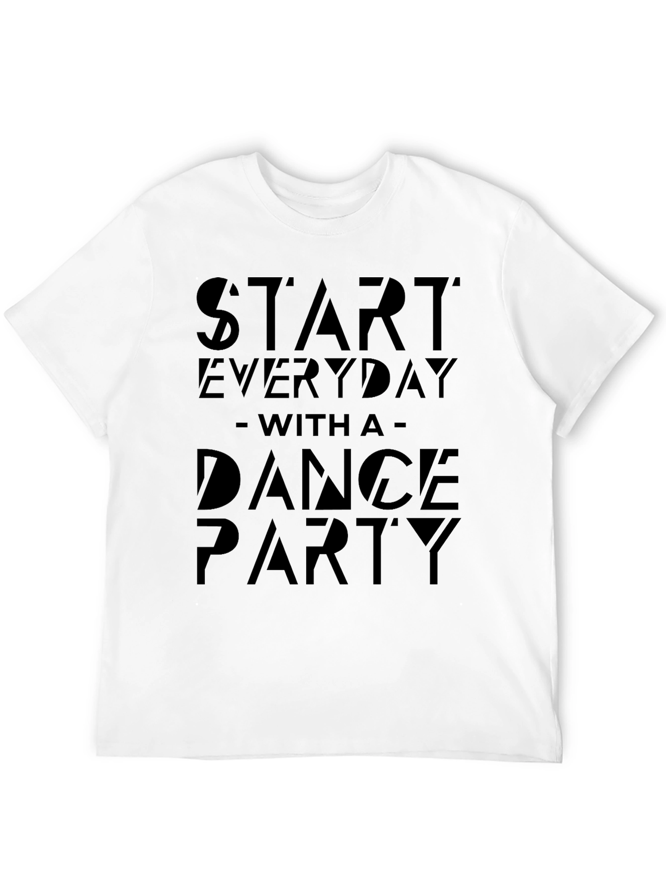 Start Everyday Dance Party Graphic Tee - Black T-Shirt