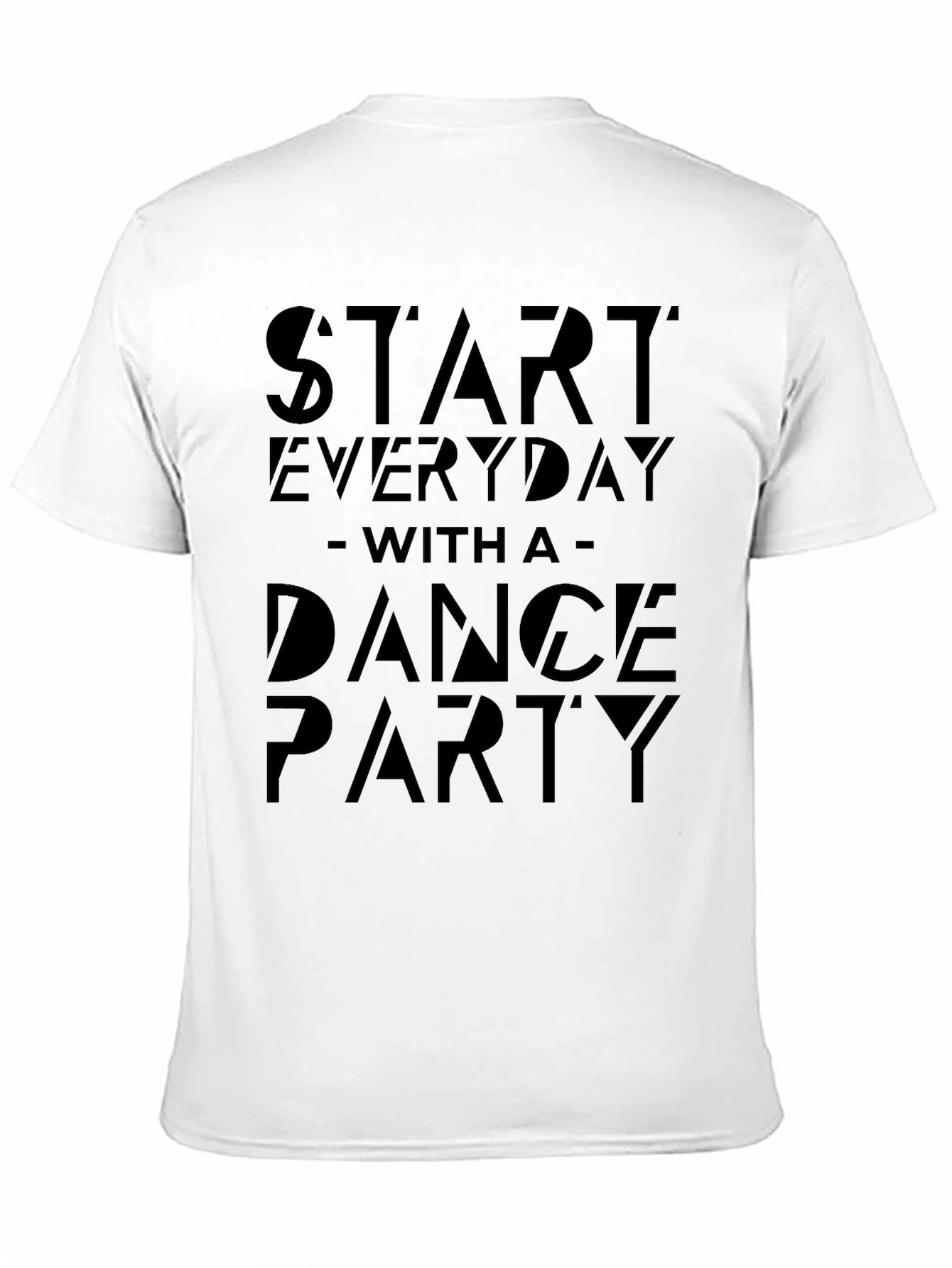Start Everyday Dance Party Graphic Tee - Black T-Shirt