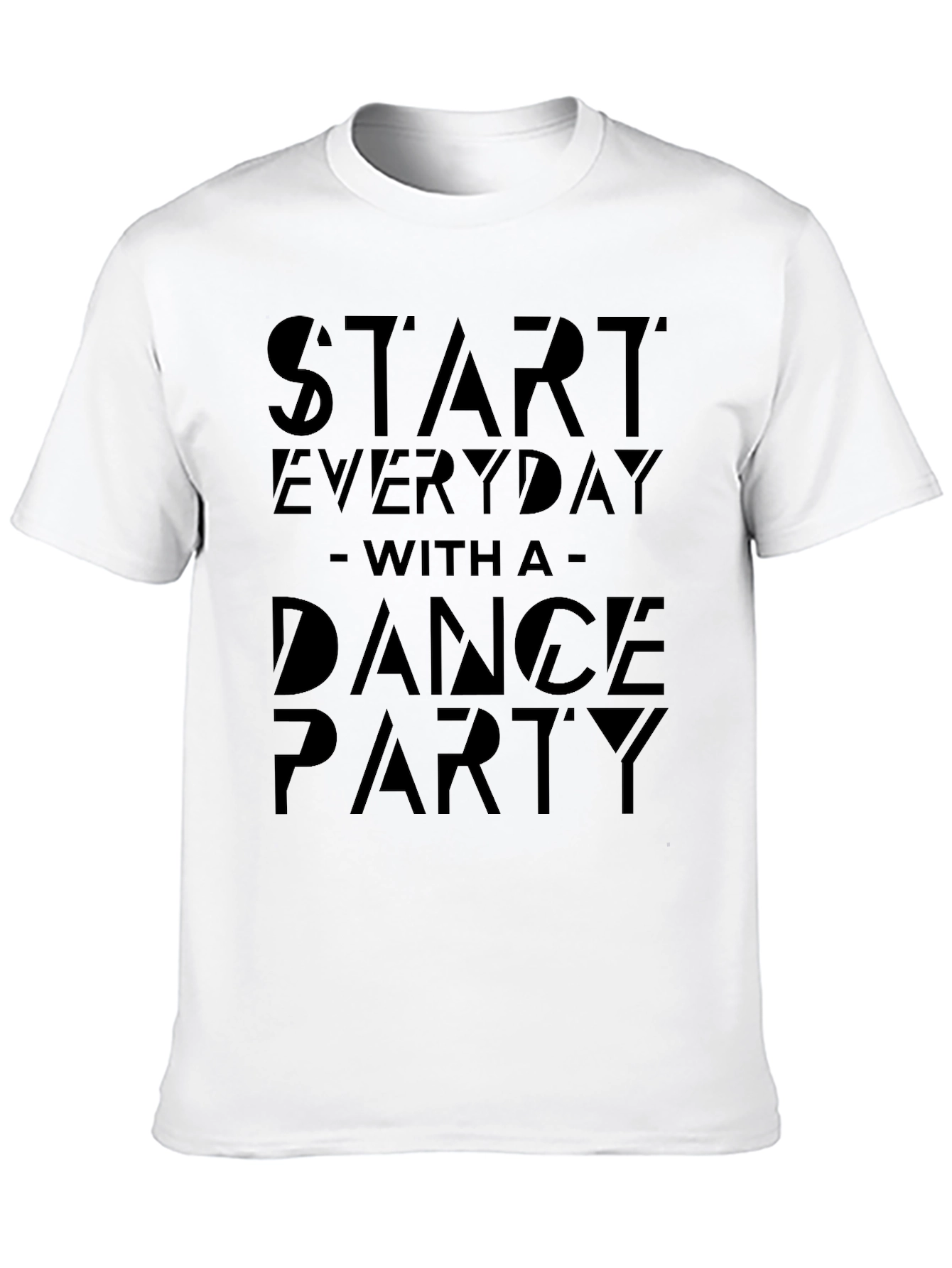 Start Everyday Dance Party Graphic Tee - Black T-Shirt