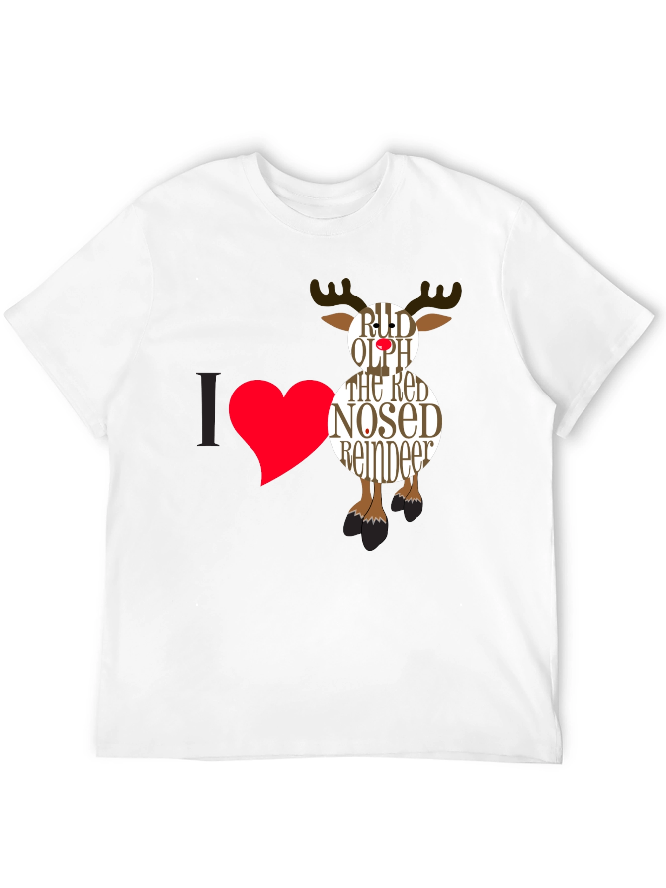 Rudolph Reindeer Graphic Tee - Holiday Cheer