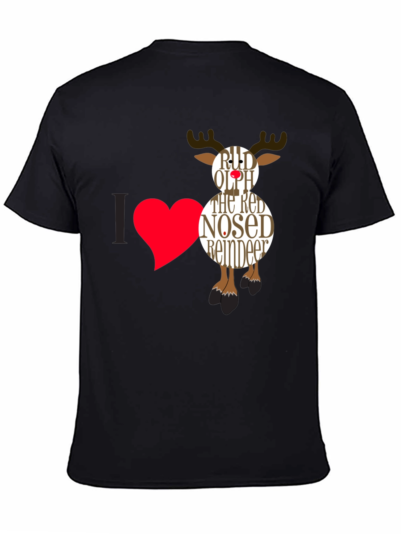 Rudolph Reindeer Graphic Tee - Holiday Cheer