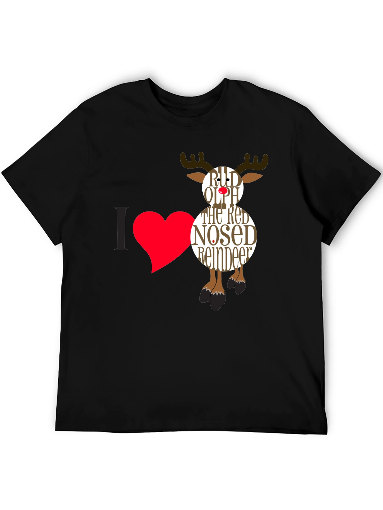 Rudolph Reindeer Graphic Tee - Holiday Cheer