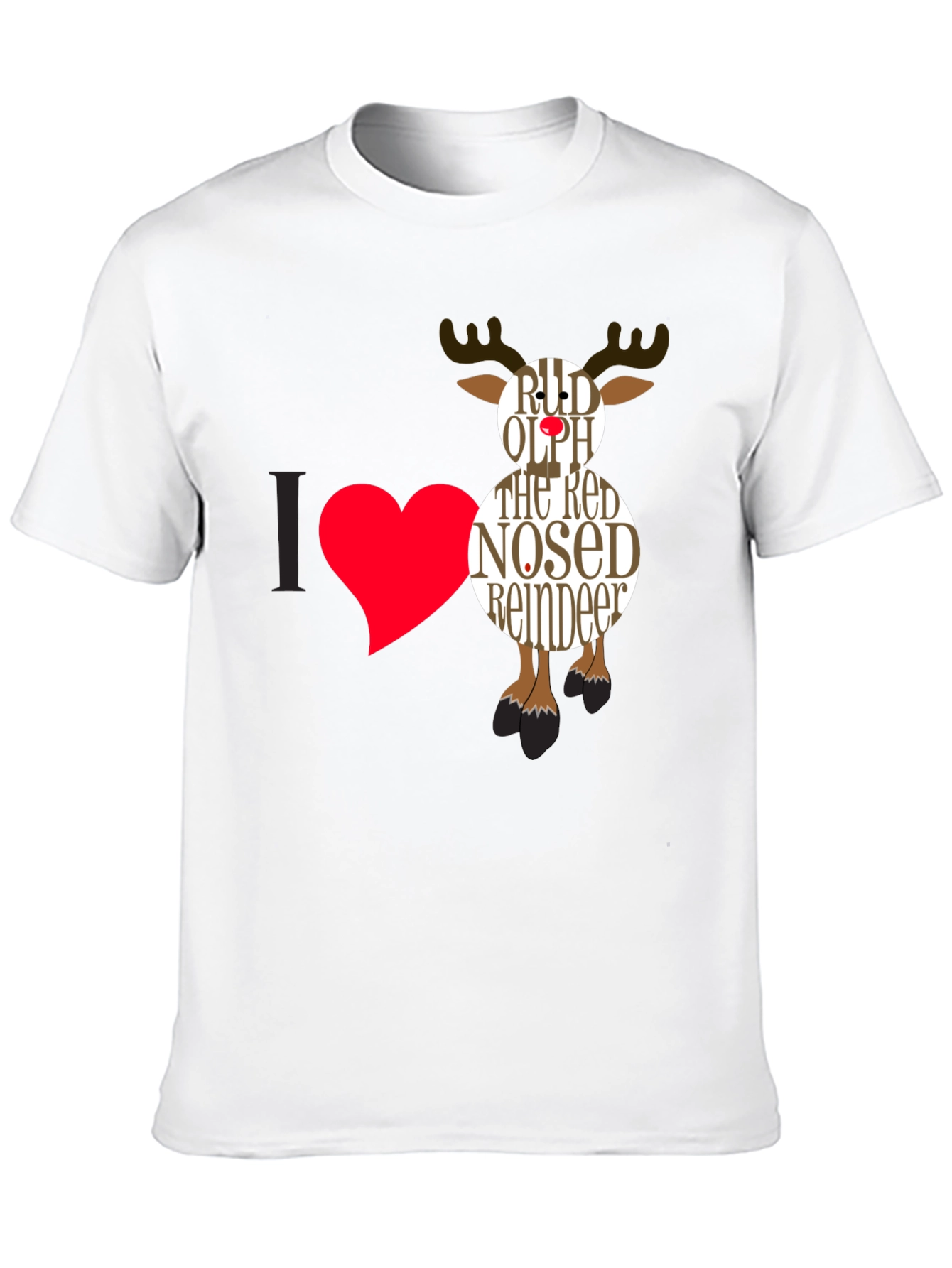Rudolph Reindeer Graphic Tee - Holiday Cheer