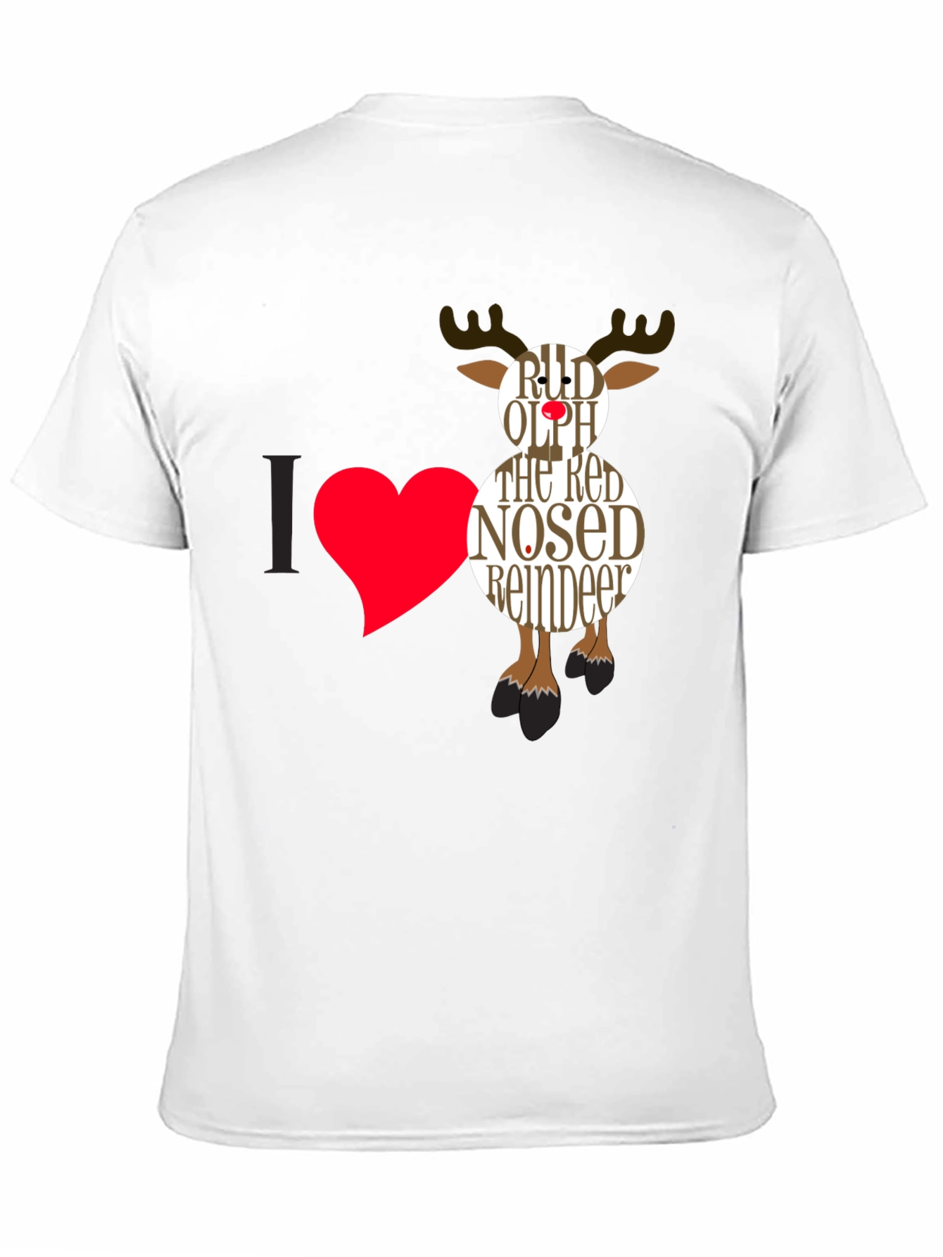Rudolph Reindeer Graphic Tee - Holiday Cheer