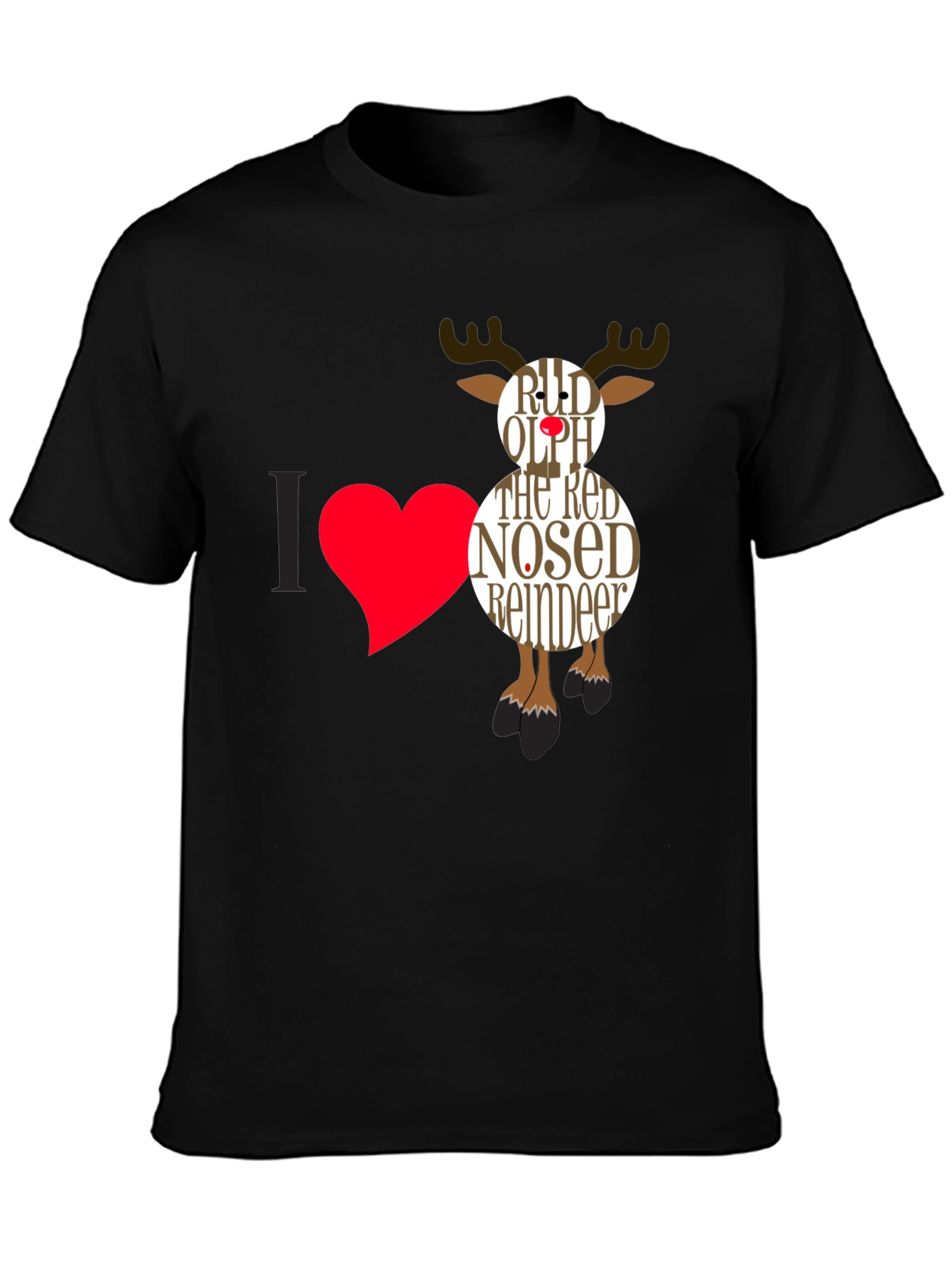 Rudolph Reindeer Graphic Tee - Holiday Cheer